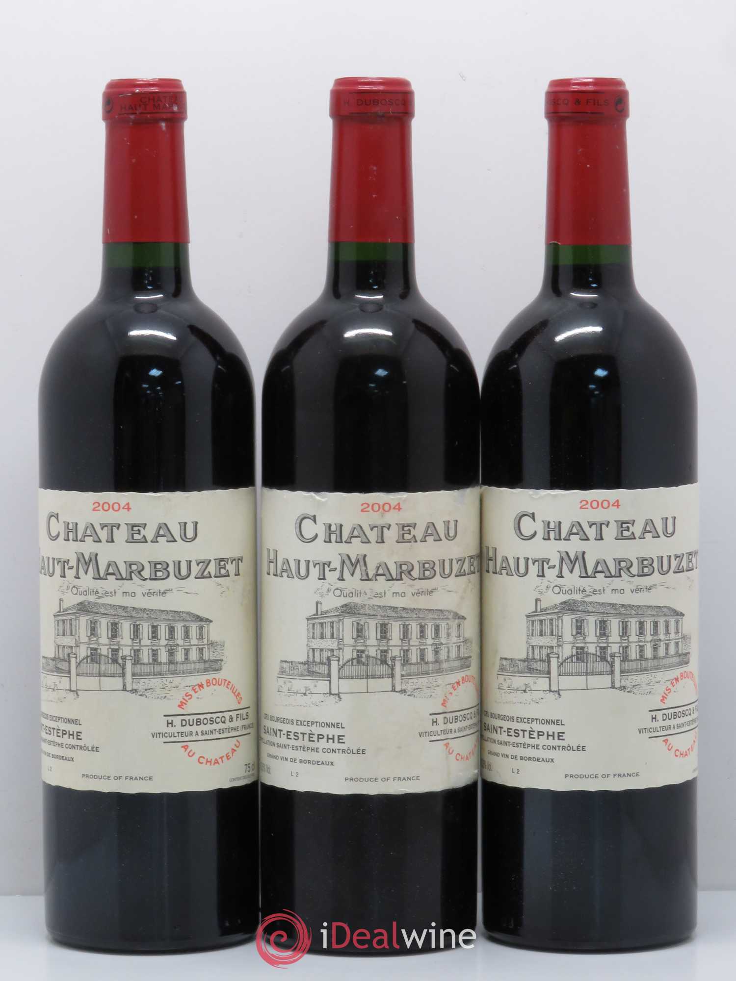 Château Haut Marbuzet 2004 - Lot de 3 bouteilles - 0