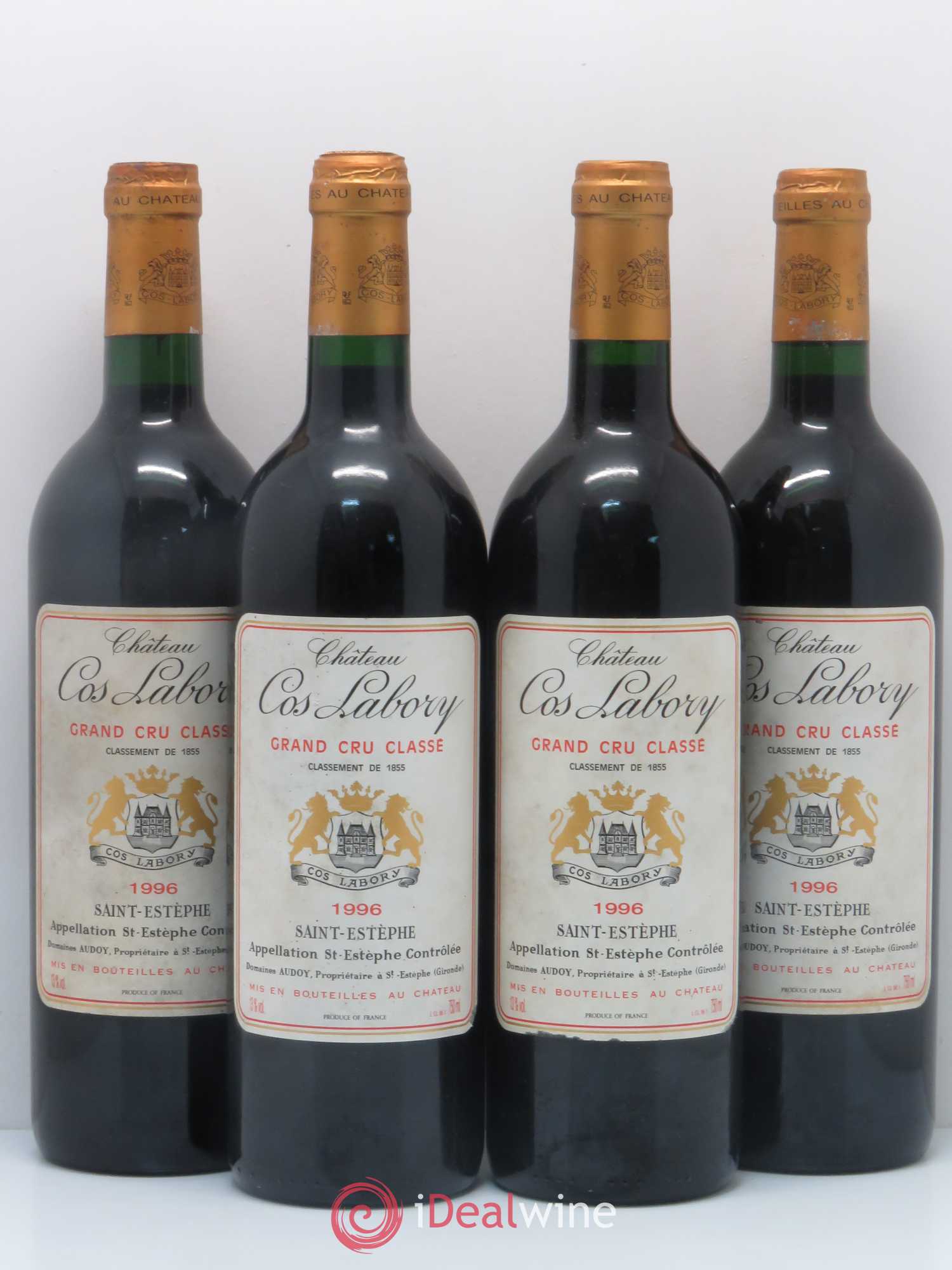 Château Cos Labory 5ème Grand Cru Classé 1996 - Lot de 4 bouteilles - 0