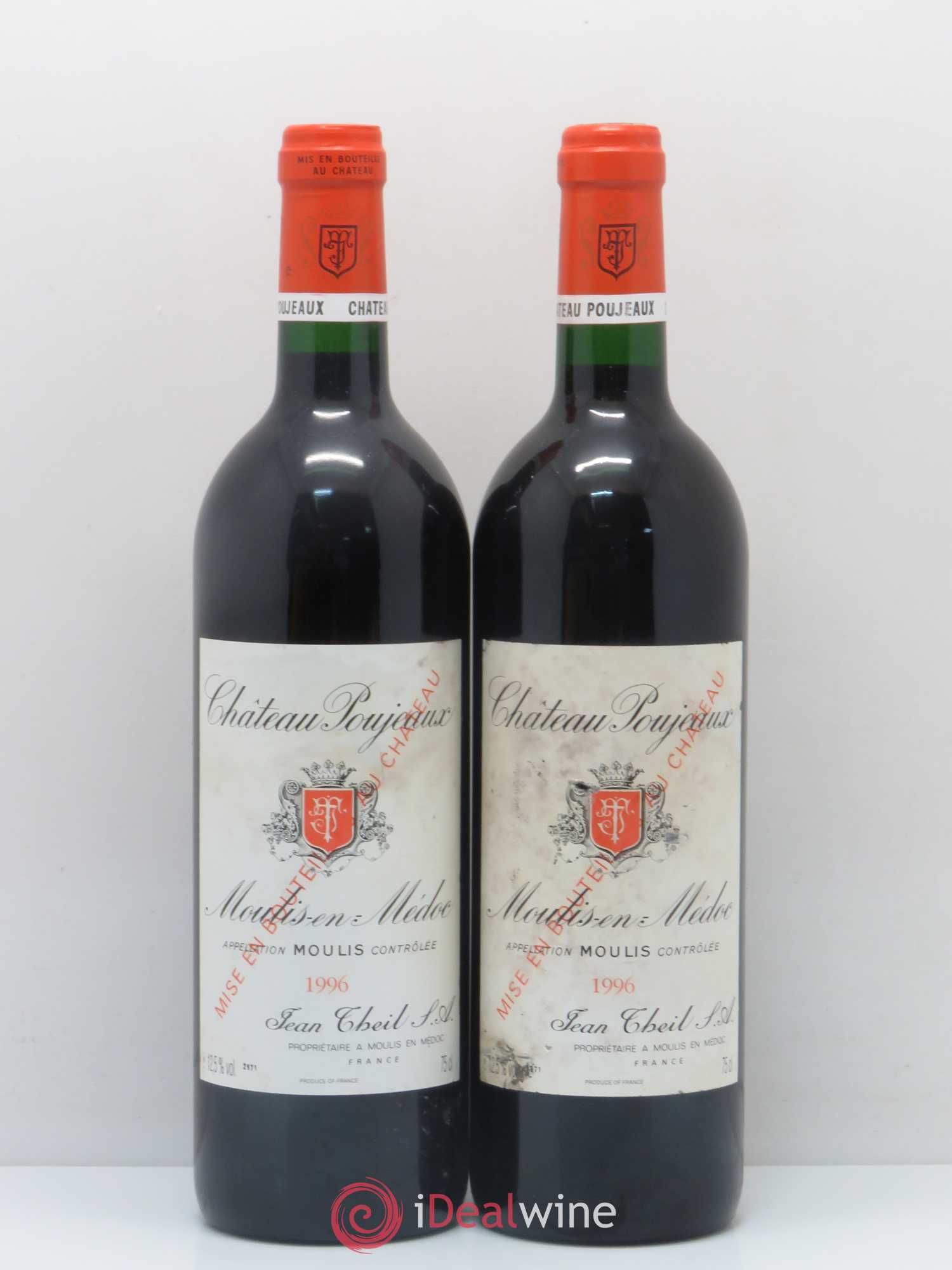 Château Poujeaux 1996 - Lot de 2 bouteilles - 0