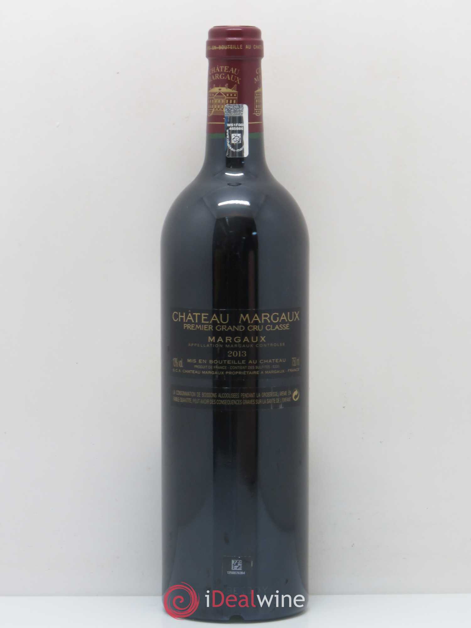 Château Margaux 1er Grand Cru Classé 2013 - Lot de 1 bouteille - 1