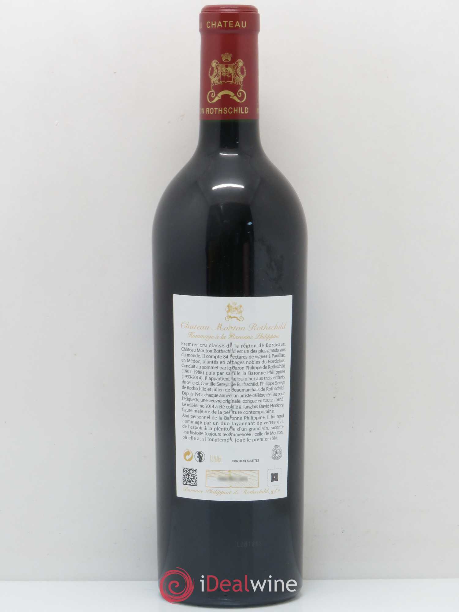 Château Mouton Rothschild 1er Grand Cru Classé 2014 - Lot de 1 bouteille - 1