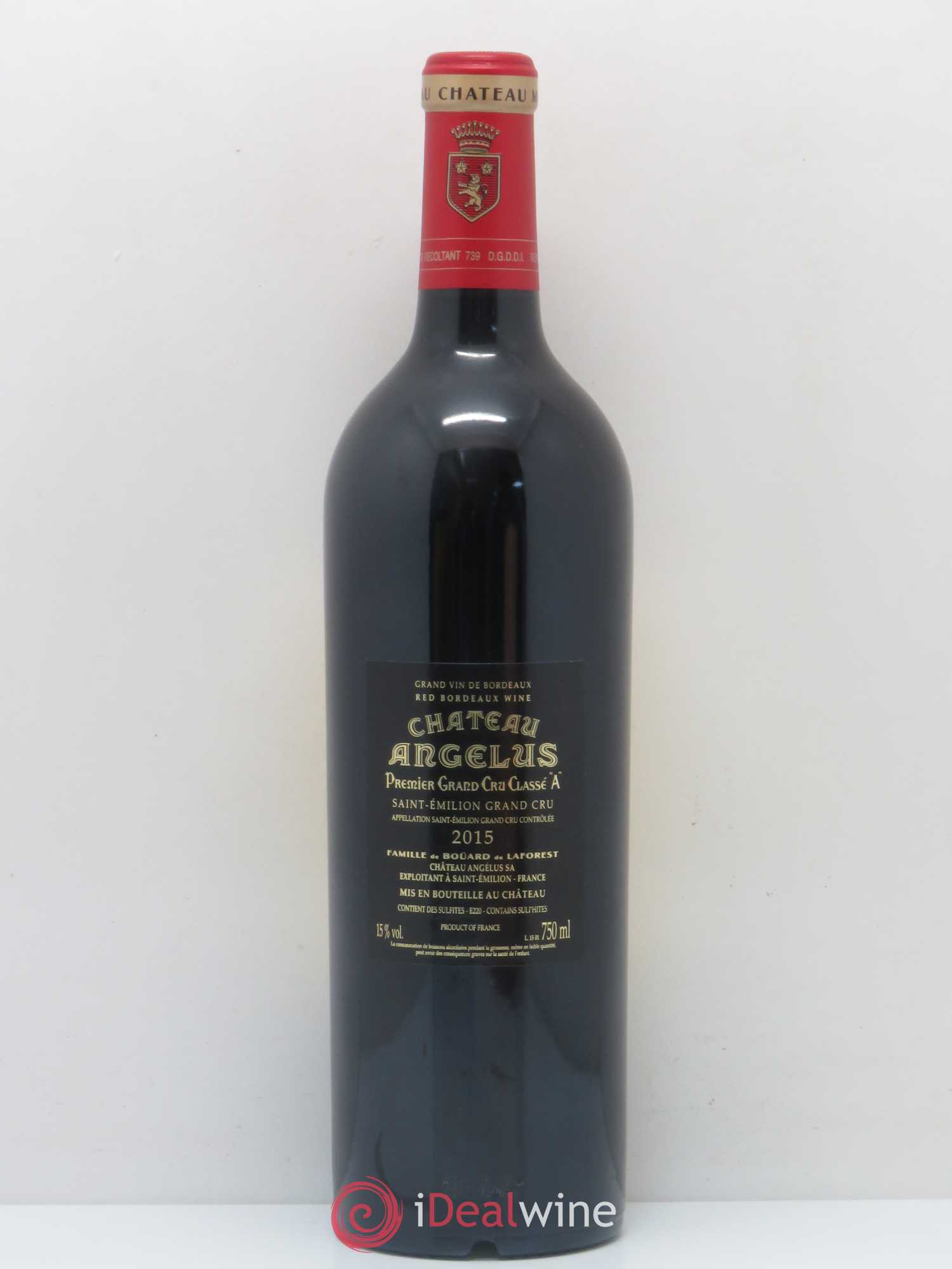 Château Angélus 1er Grand Cru Classé A 2015 - Lot de 1 bouteille - 1