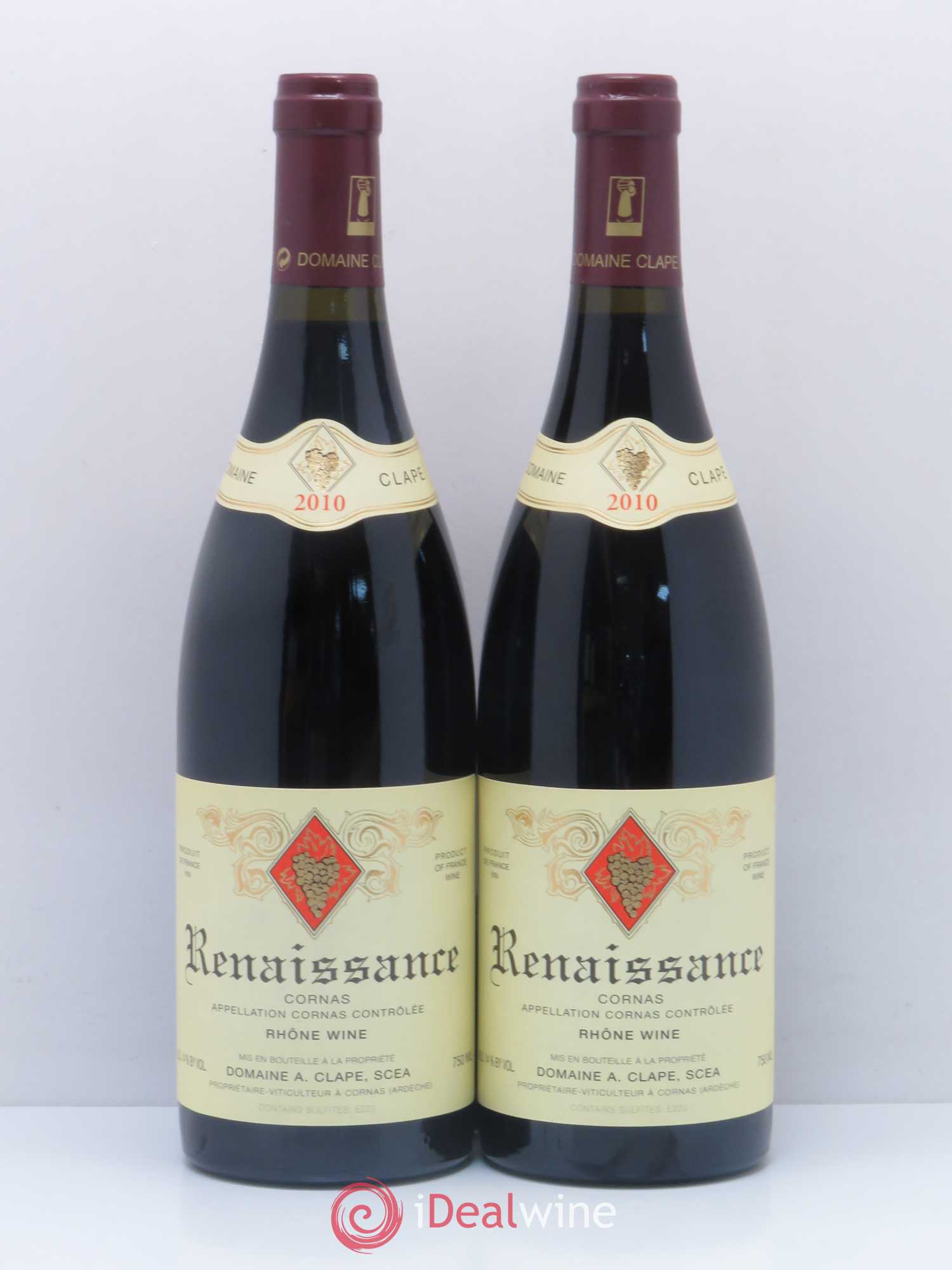 Cornas Renaissance Auguste Clape 2010 - Lot de 2 bouteilles - 0