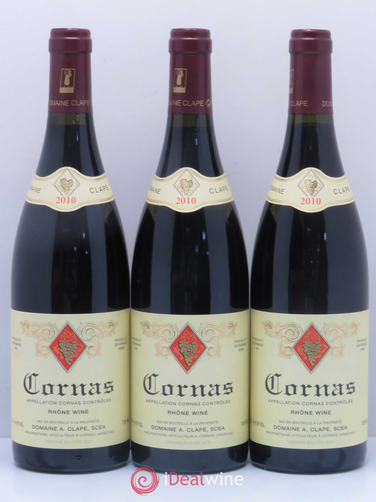 Cornas Auguste Clape 2010 - Lot de 3 bouteilles - 0