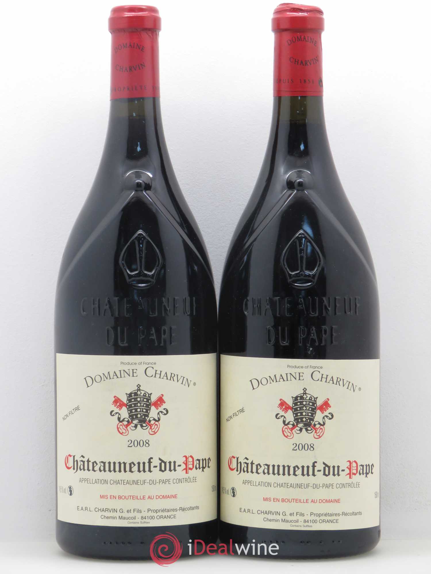 Châteauneuf-du-Pape Charvin (Domaine) 2008 - Lot de 2 magnums - 0