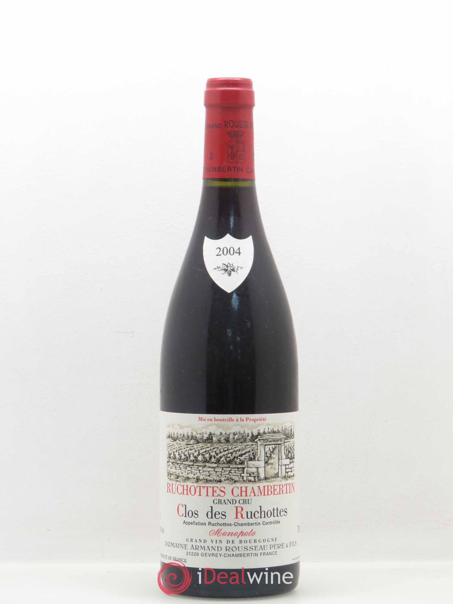 Ruchottes-Chambertin Grand Cru Clos des Ruchottes Armand Rousseau (Domaine) 2004 - Posten von 1 Flasche - 0