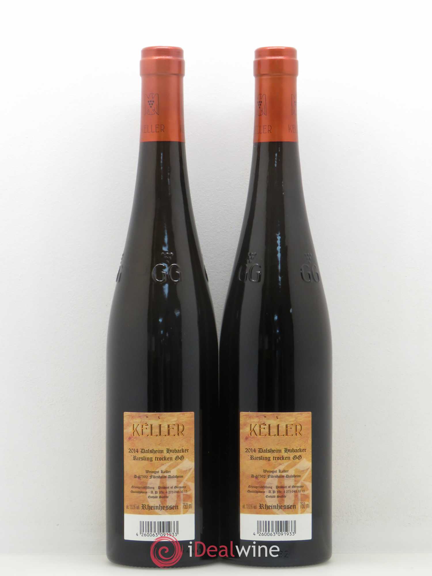 Riesling Trocken GG Dalsheim Hubacker Keller GG 2014 - Posten von 2 Flaschen - 1