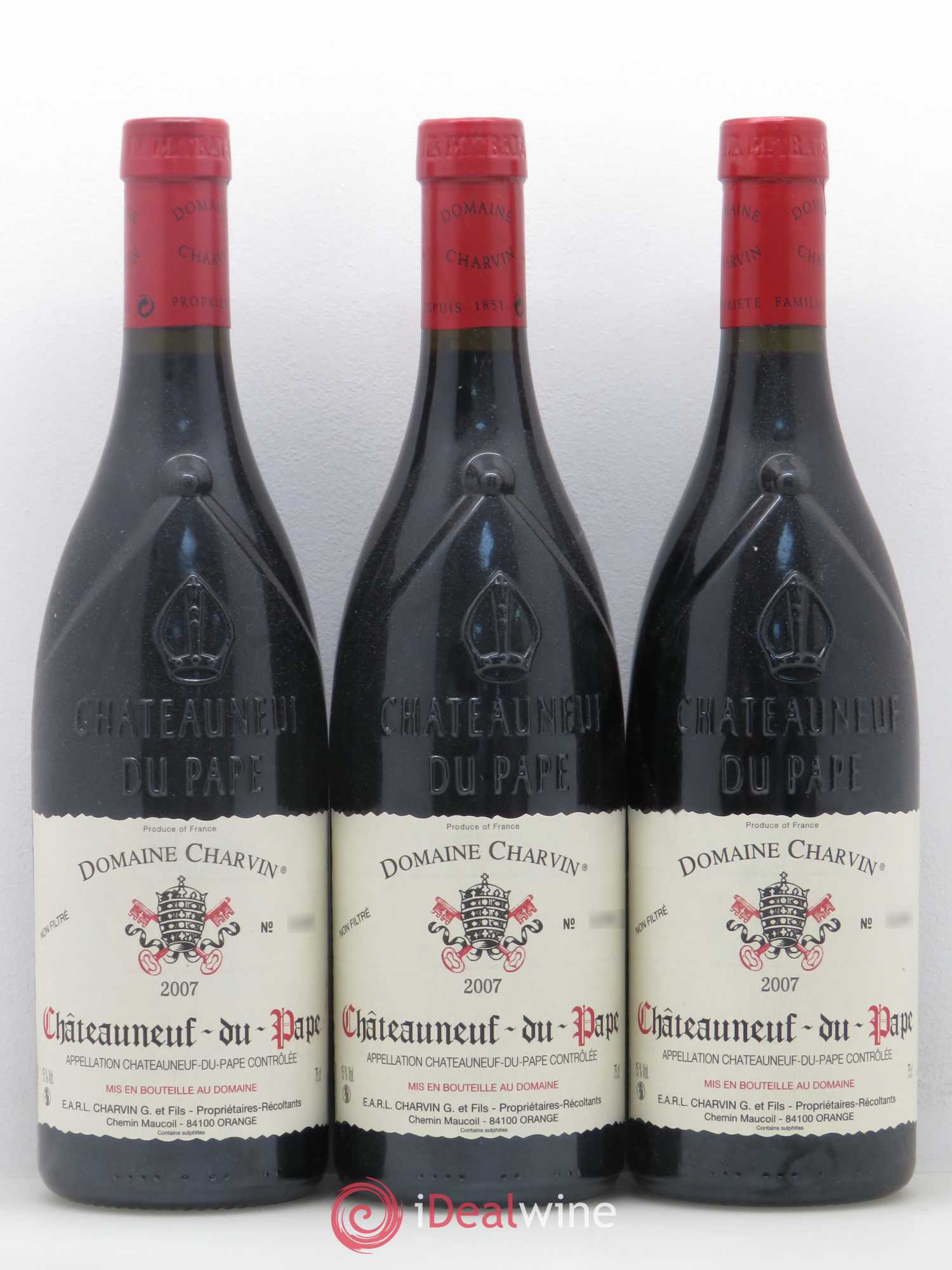 Châteauneuf-du-Pape Charvin (Domaine) 2007 - Lot de 3 bouteilles - 0
