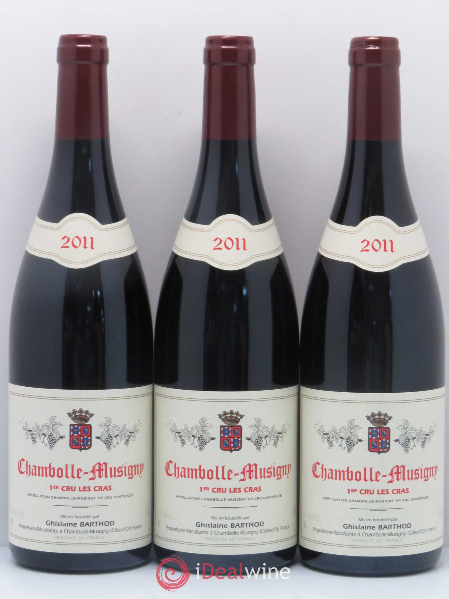 Chambolle-Musigny 1er Cru Les Cras Ghislaine Barthod 2011 - Lot de 3 bouteilles - 0
