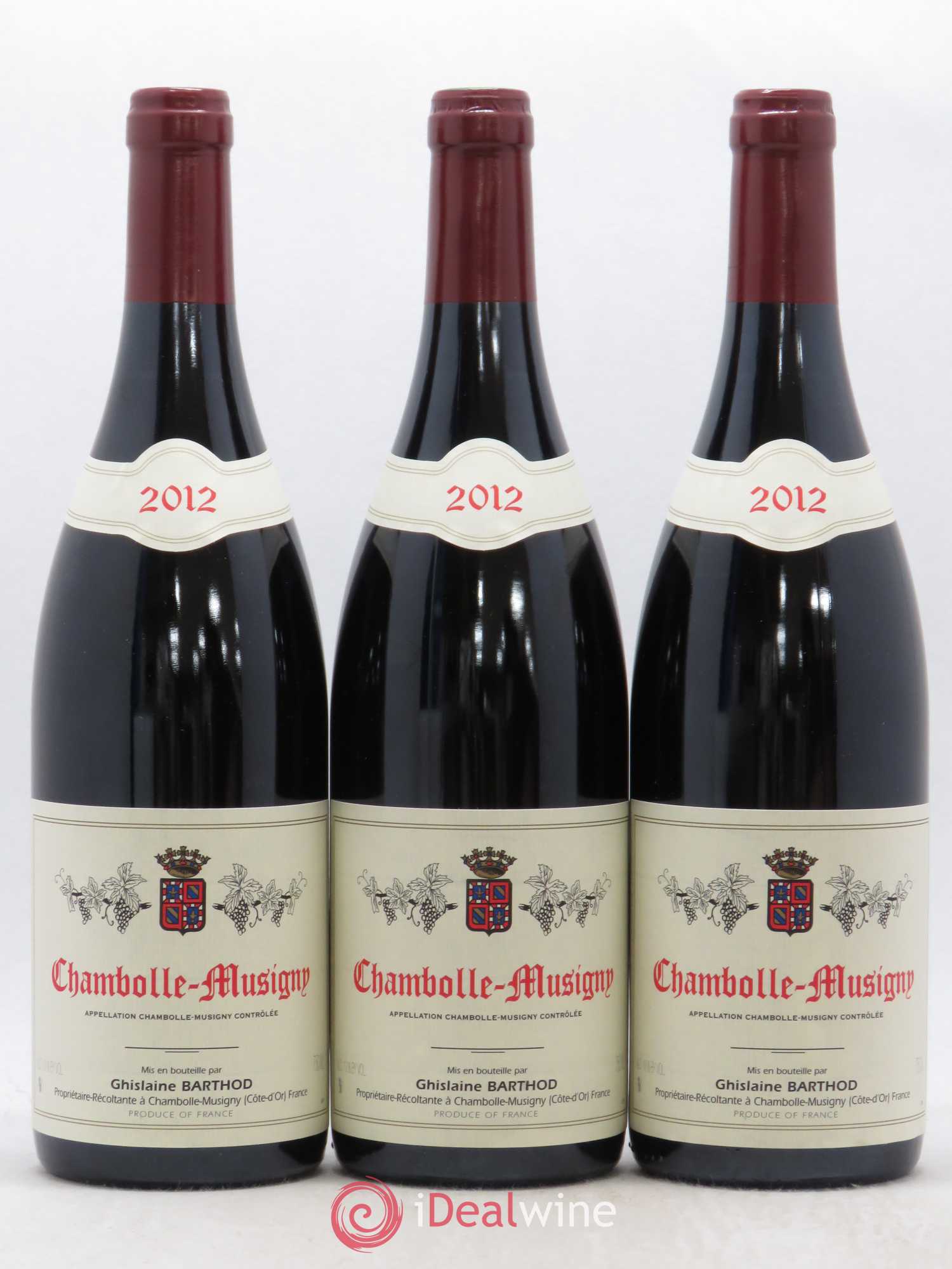 Chambolle-Musigny Ghislaine Barthod 2012 - Lot de 3 bouteilles - 0