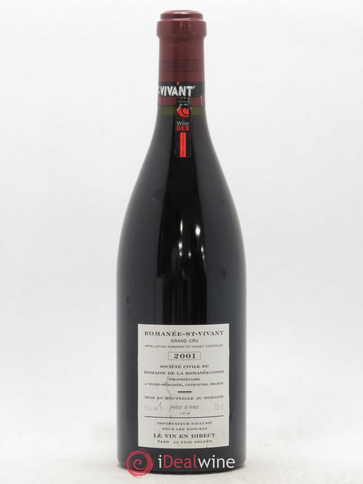 Romanée-Saint-Vivant Grand Cru Domaine de la Romanée-Conti 2001 - Lot de 1 bouteille - 1