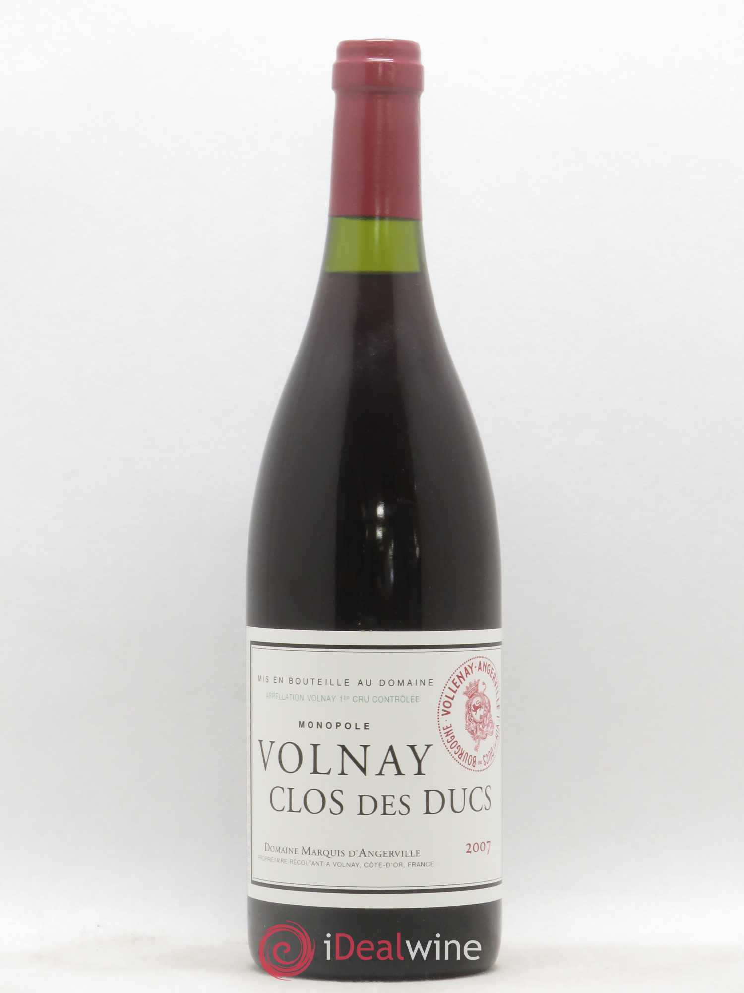 Volnay 1er Cru Clos des Ducs Marquis d'Angerville (Domaine) 2007 - Lot de 1 bouteille - 0