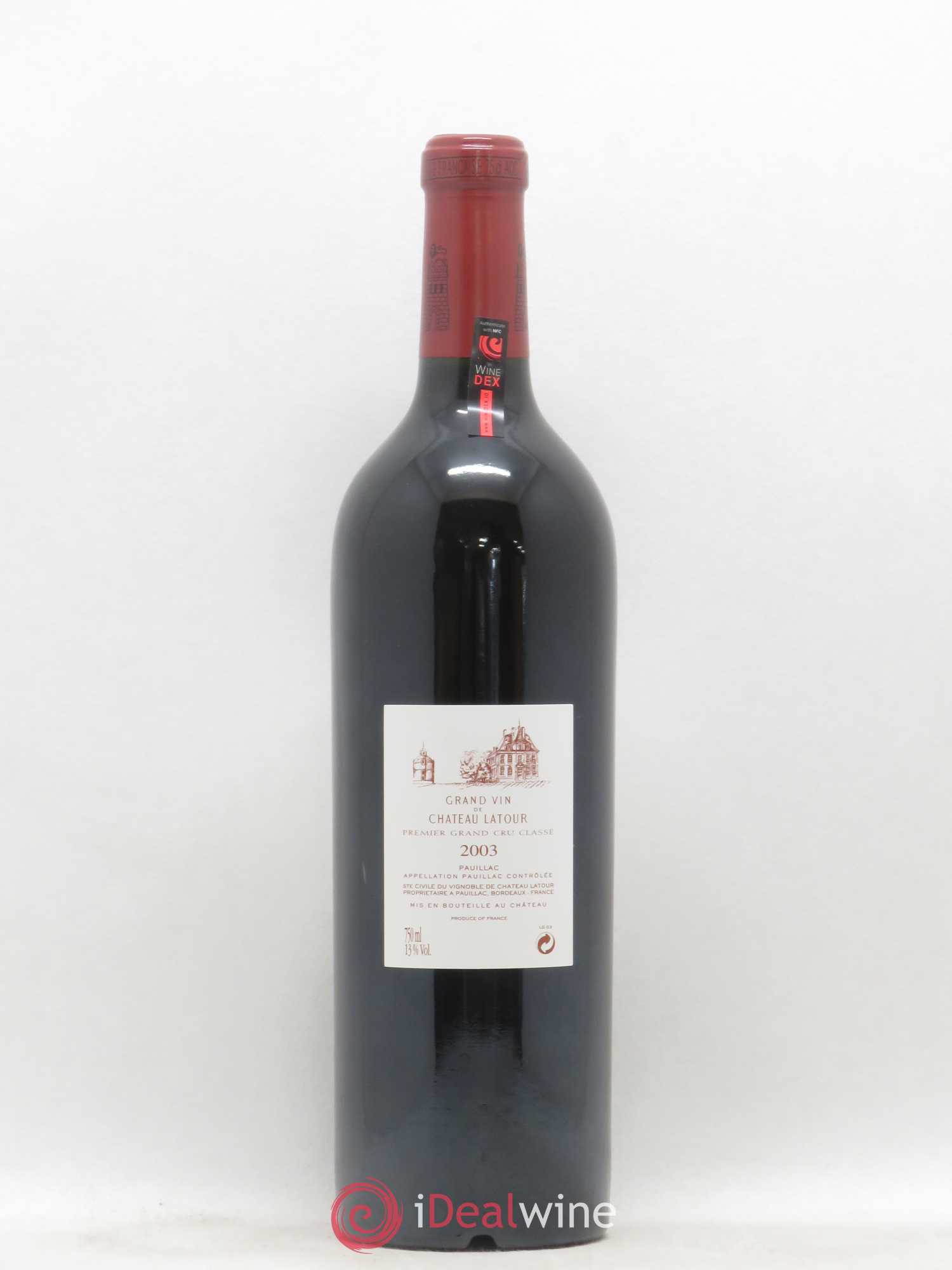 Château Latour 1er Grand Cru Classé 2003 - Lot de 1 bouteille - 1