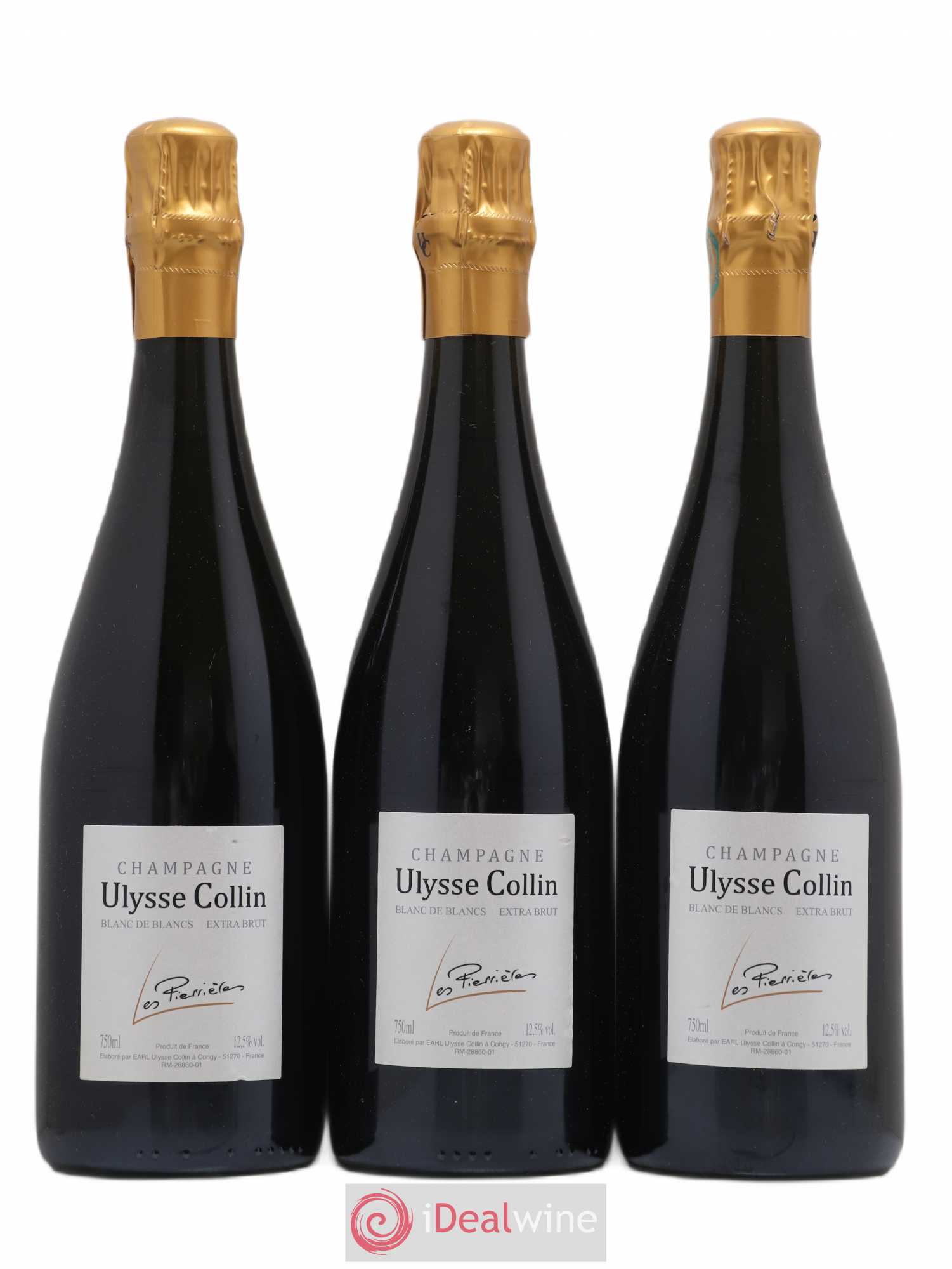 Les Pierrières Blancs de Blancs Extra-Brut Ulysse Collin - Lot de 3 bouteilles - 0