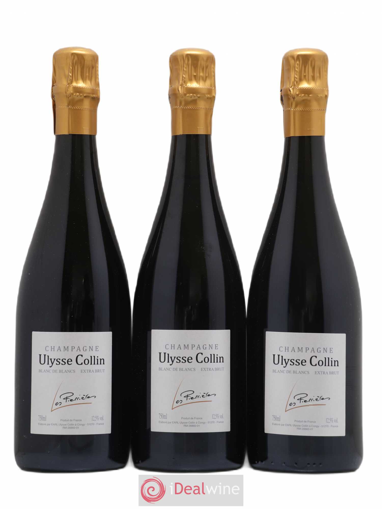 Les Pierrières Blancs de Blancs Extra-Brut Ulysse Collin - Lot de 3 bouteilles - 0