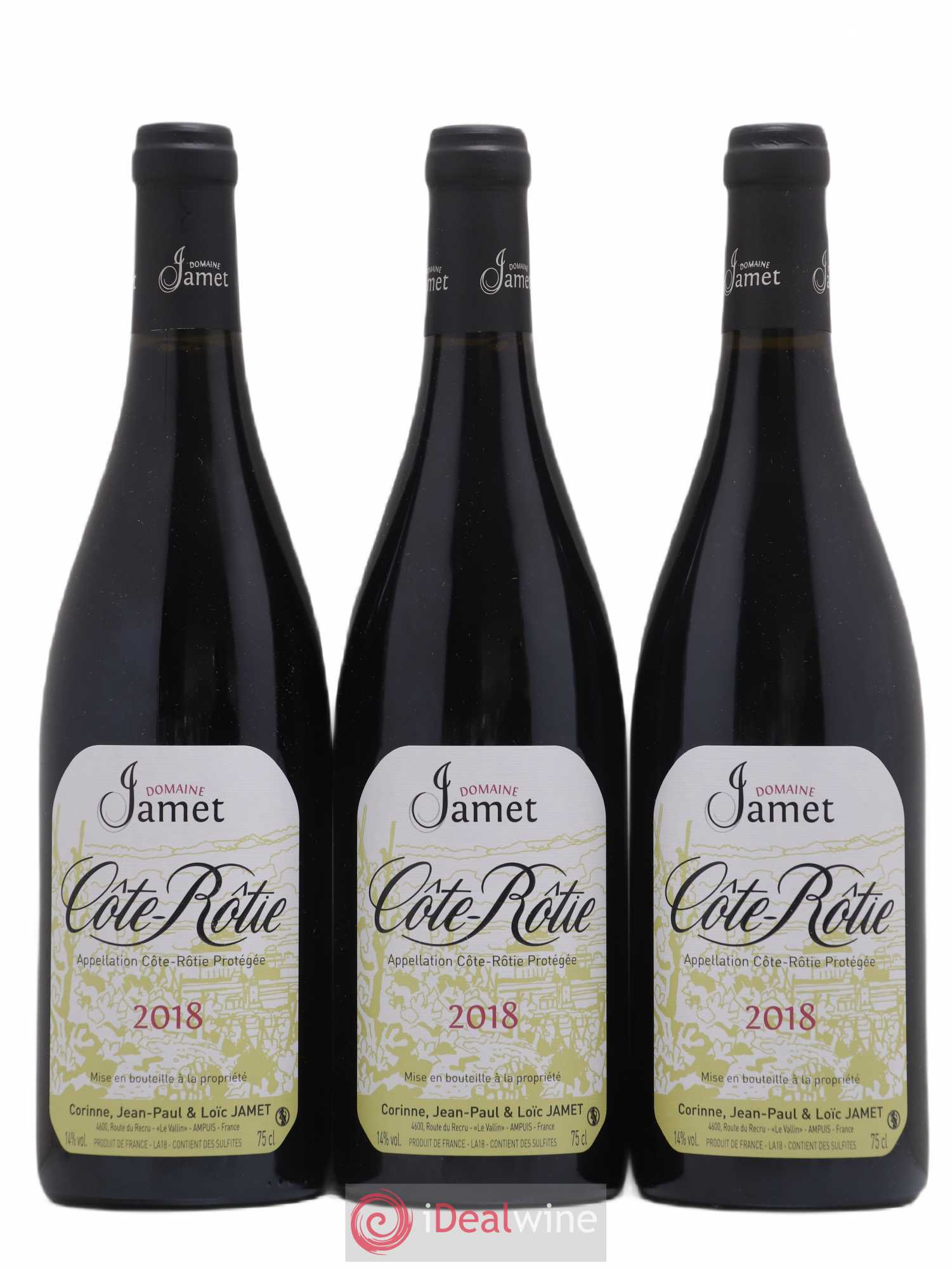 Côte-Rôtie Jamet (Domaine) 2018 - Lot de 3 bouteilles - 0