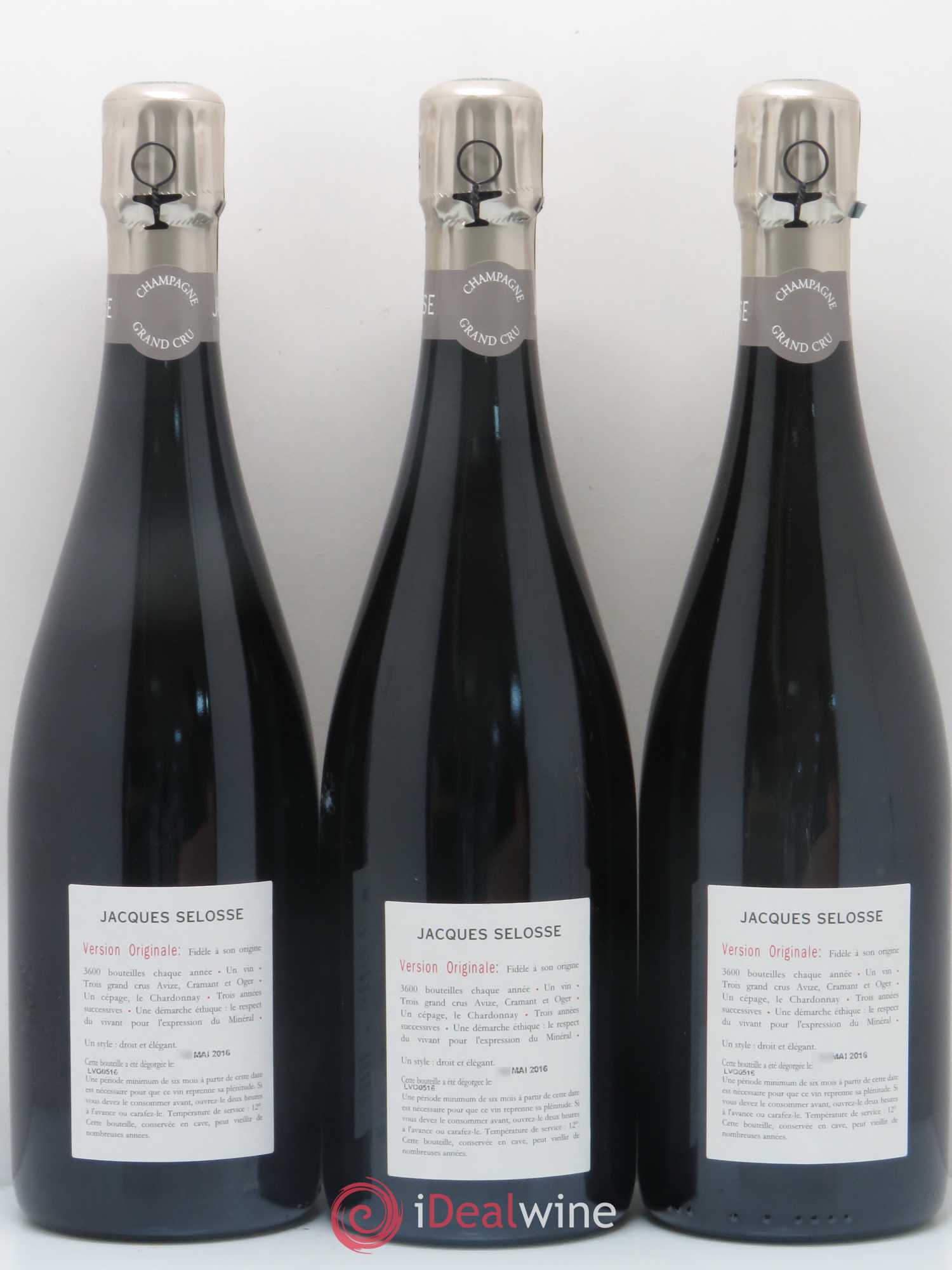 Version Originale Jacques Selosse - Lot de 3 bouteilles - 1