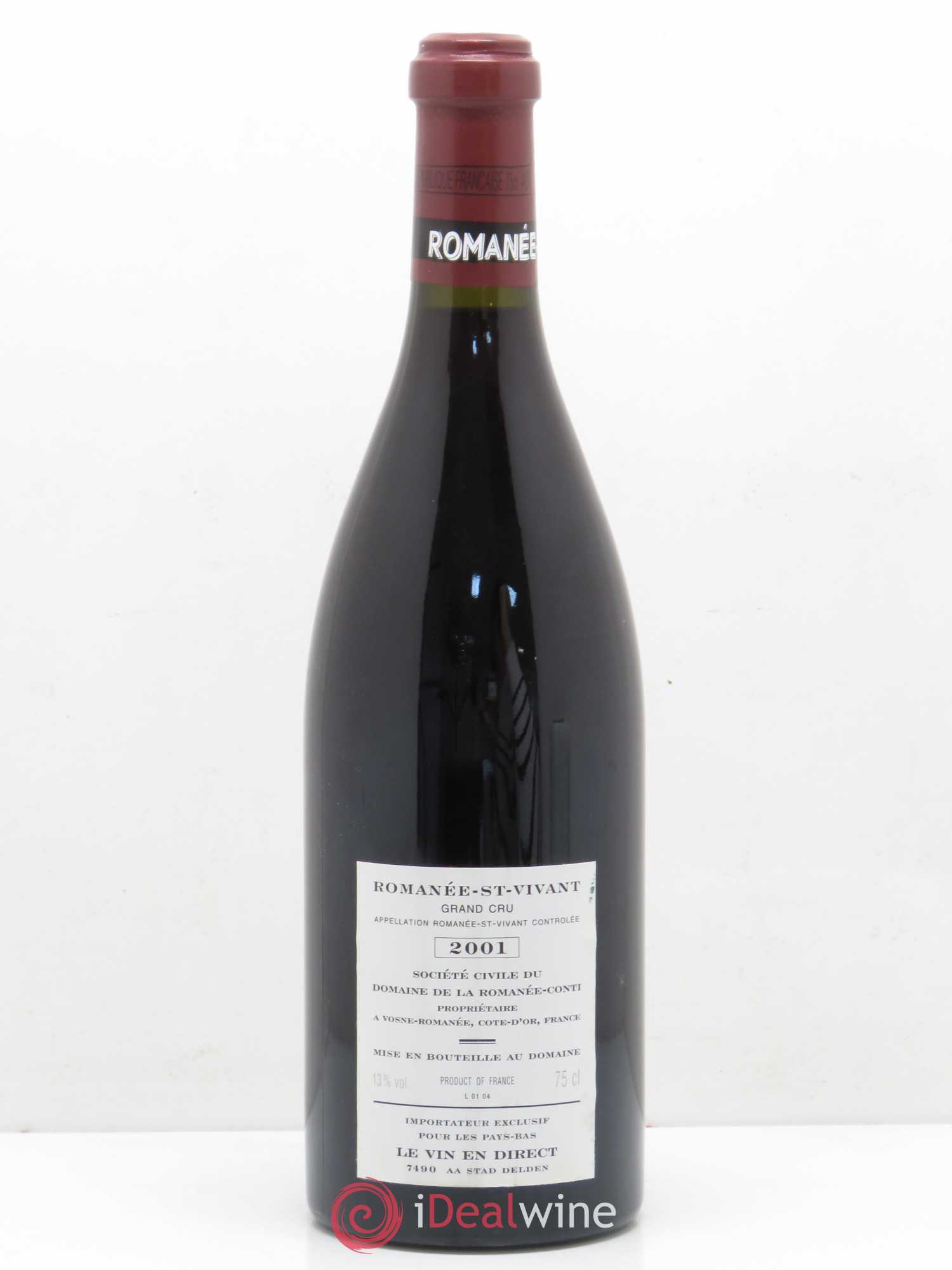 Romanée-Saint-Vivant Grand Cru Domaine de la Romanée-Conti 2001 - Lot de 1 bouteille - 1