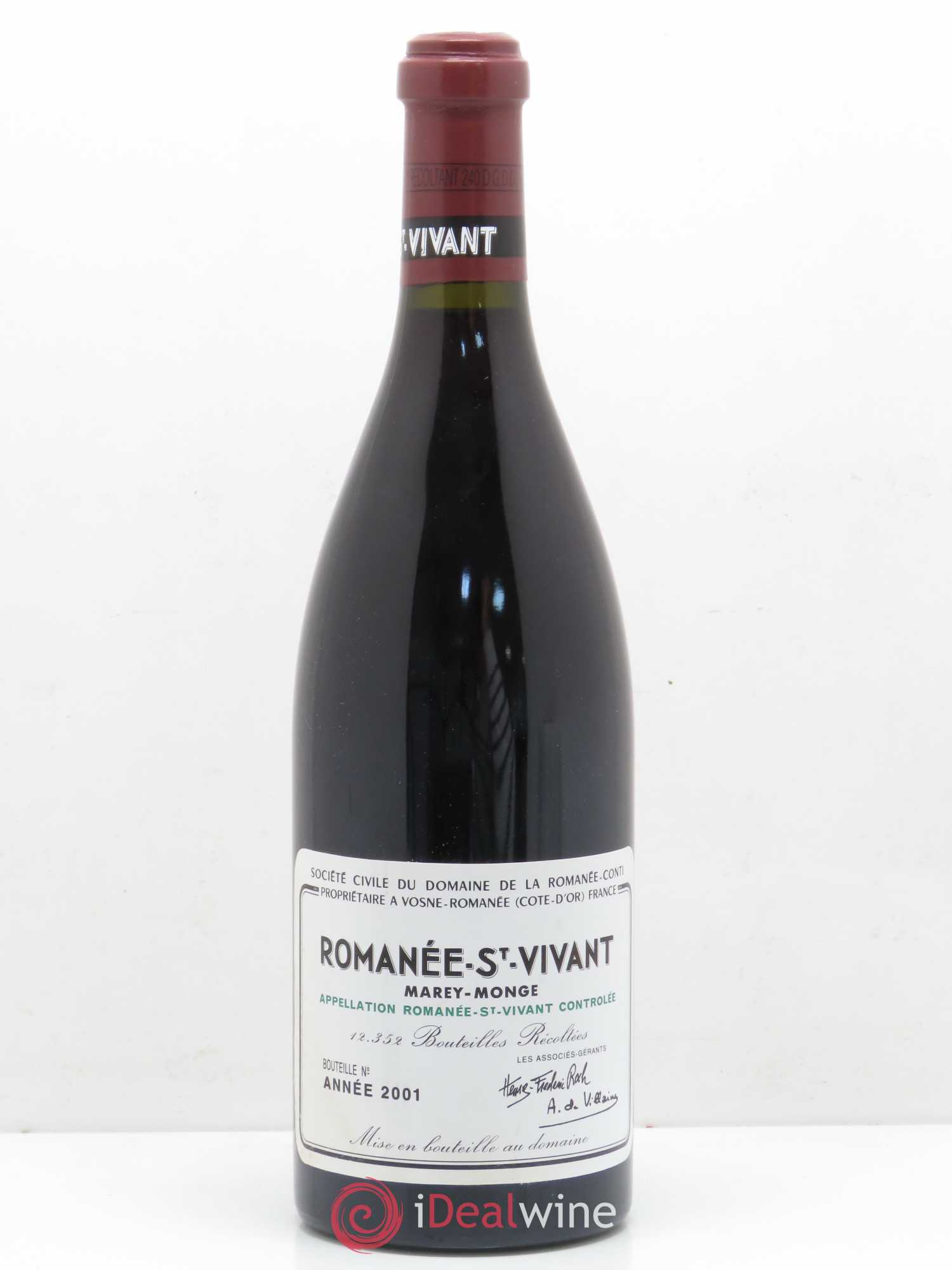 Romanée-Saint-Vivant Grand Cru Domaine de la Romanée-Conti 2001 - Lot de 1 bouteille - 0