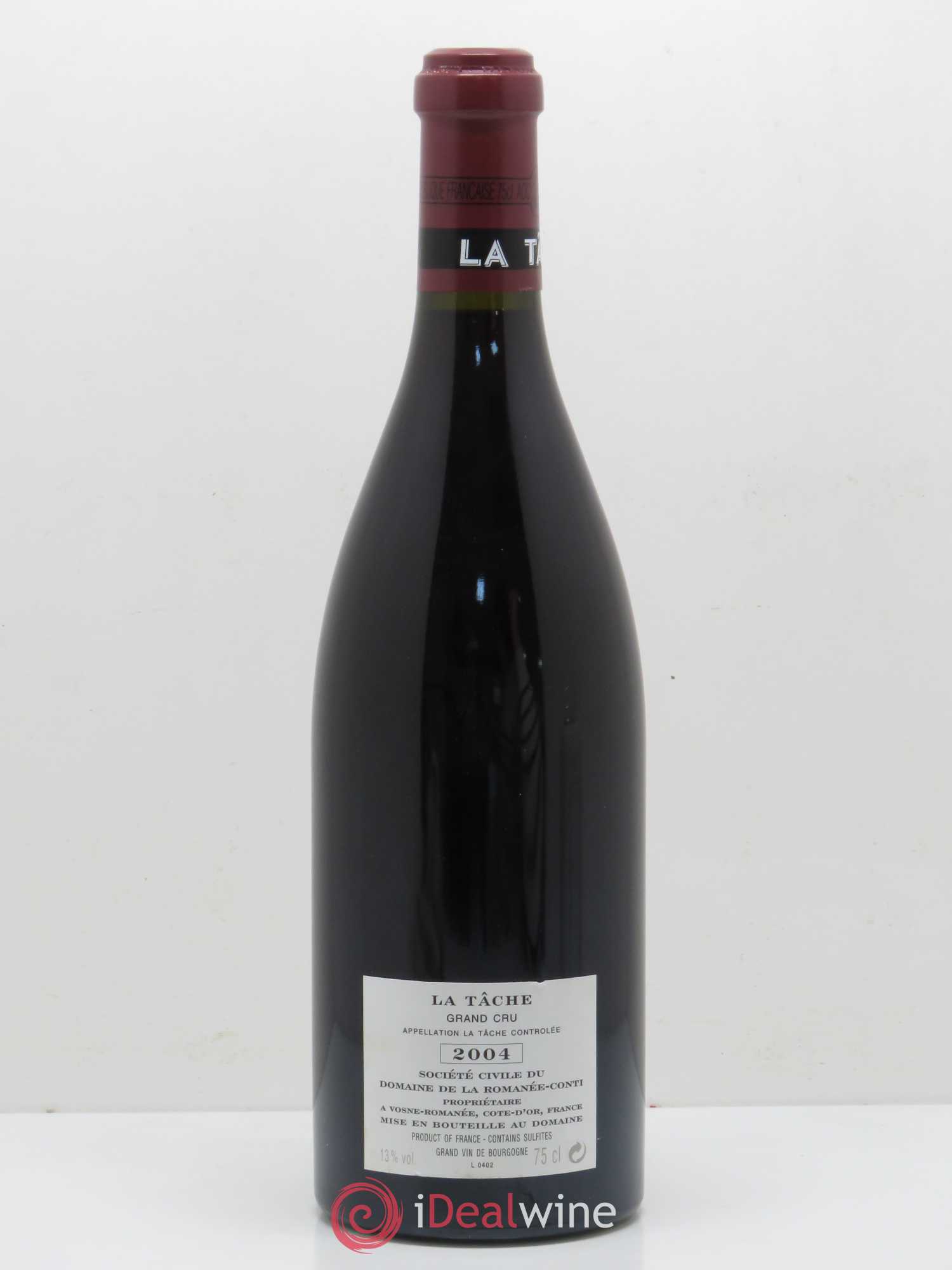 La Tâche Grand Cru Domaine de la Romanée-Conti 2004 - Lot de 1 bouteille - 1