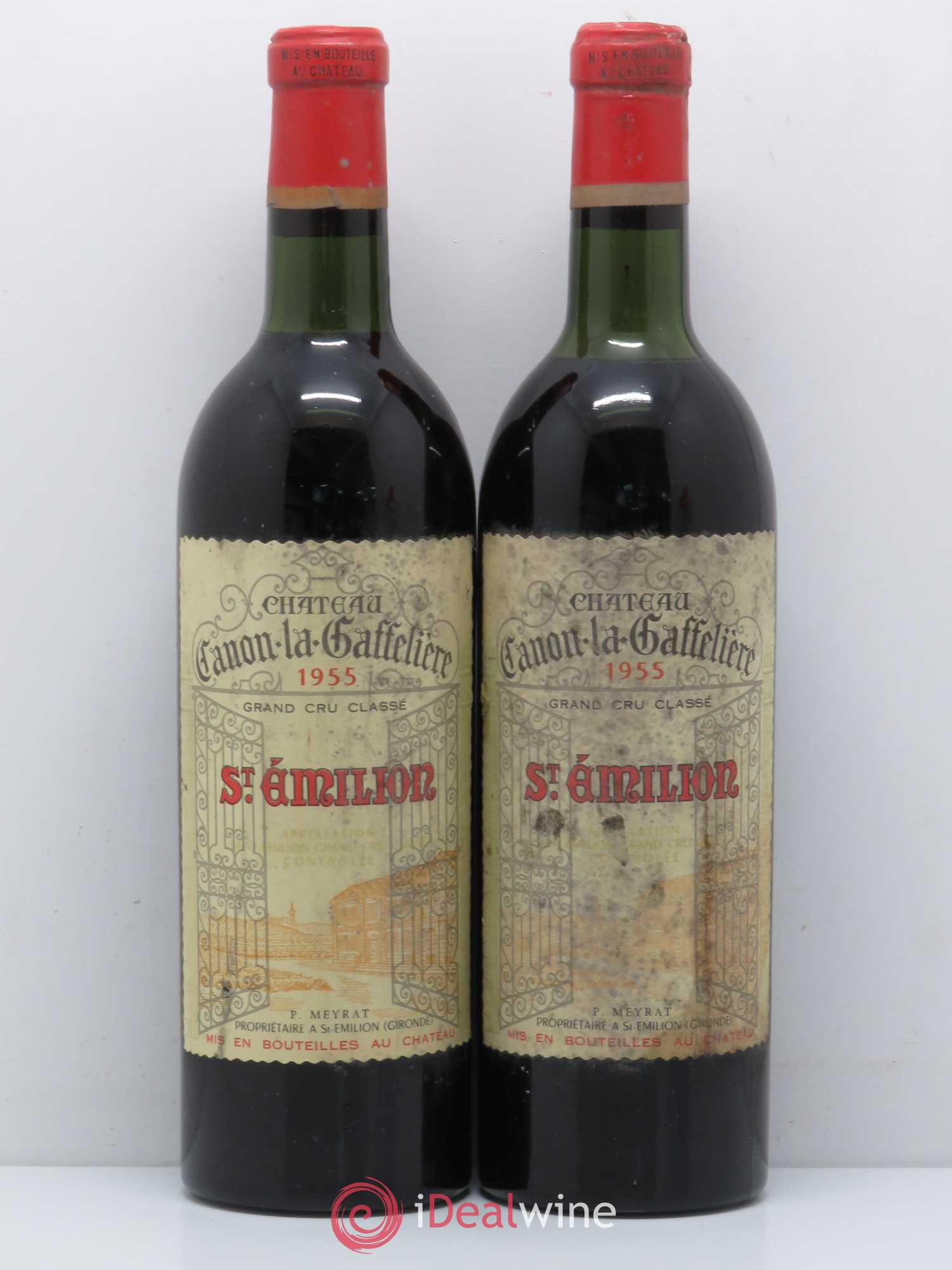 Château Canon la Gaffelière 1er Grand Cru Classé B 1955 - Lot de 2 bouteilles - 0
