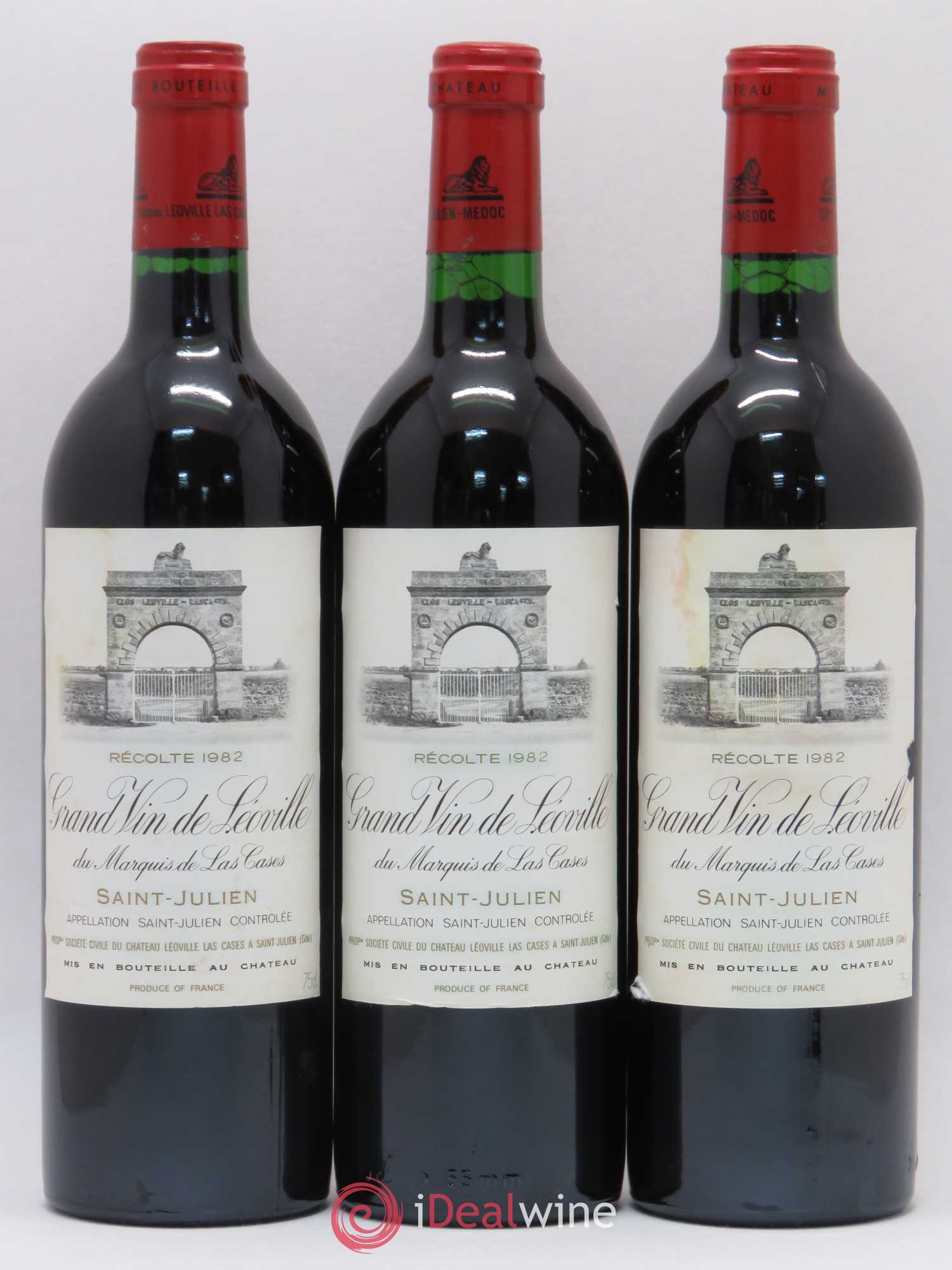 Château Léoville Las Cases 2ème Grand Cru Classé 1982 - Lot de 3 bouteilles - 0