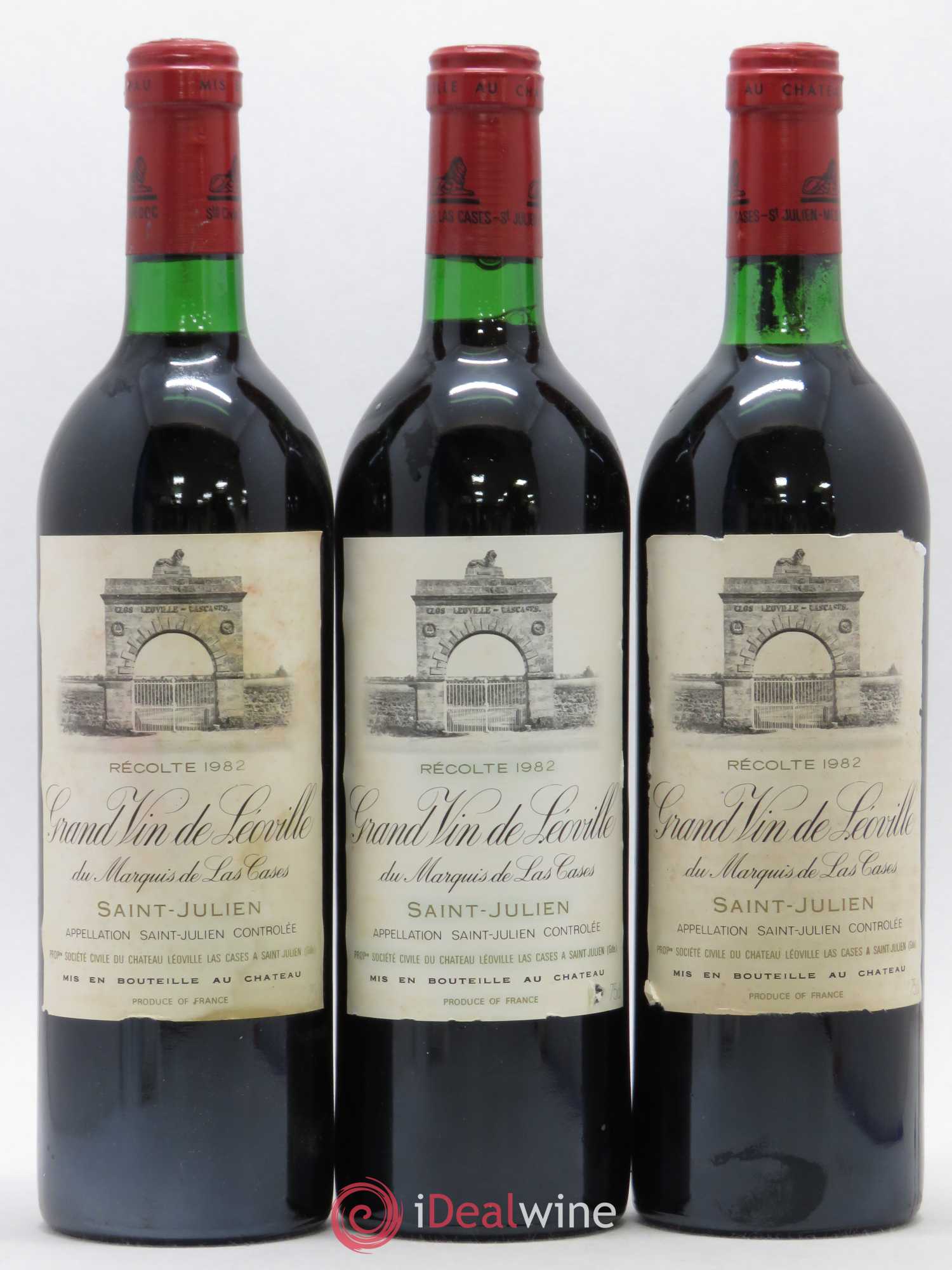 Château Léoville Las Cases 2ème Grand Cru Classé 1982 - Lot de 3 bouteilles - 0