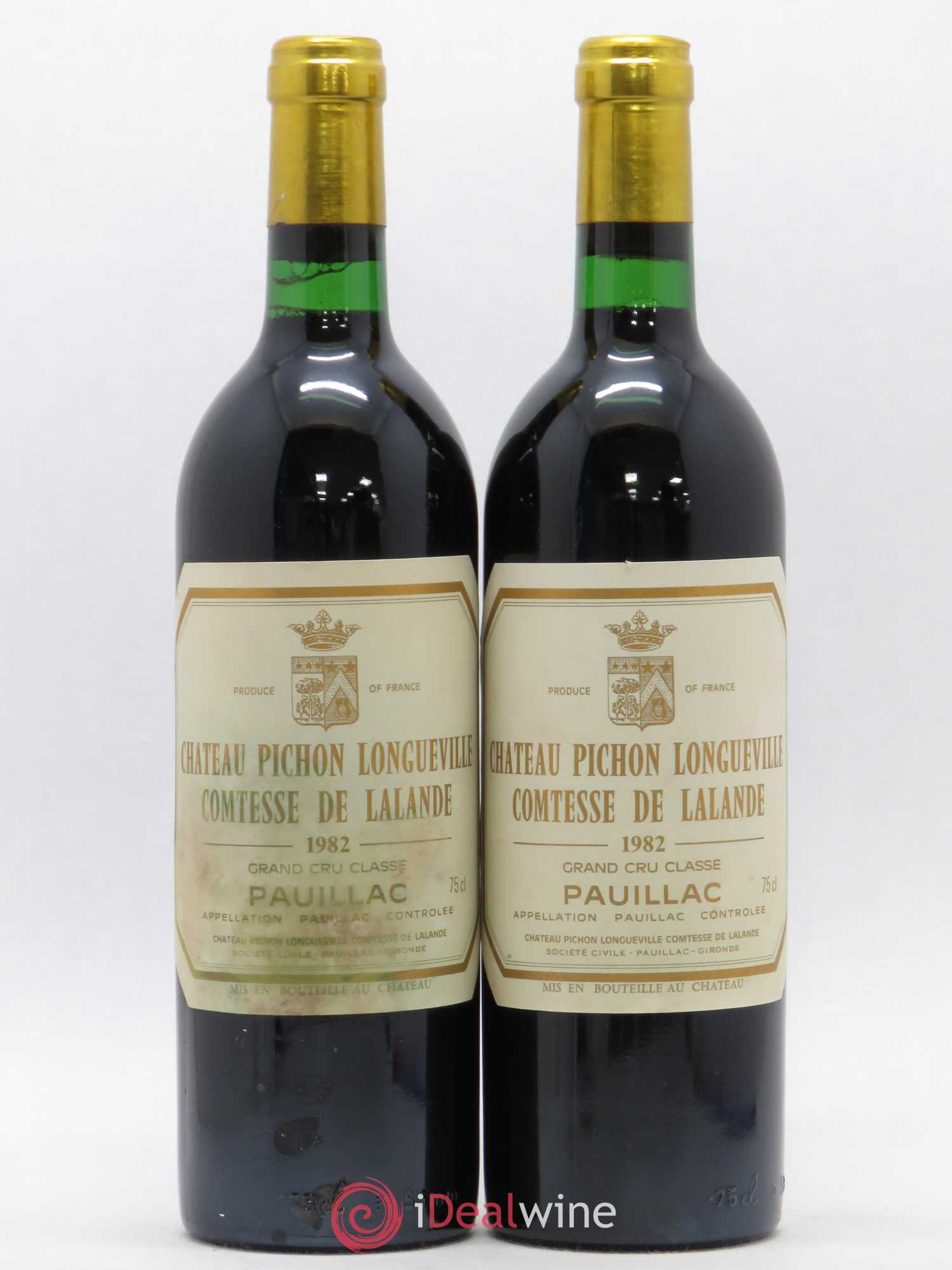 Château Pichon Longueville Comtesse de Lalande 2ème Grand Cru Classé 1982 - Lot de 2 bouteilles - 0