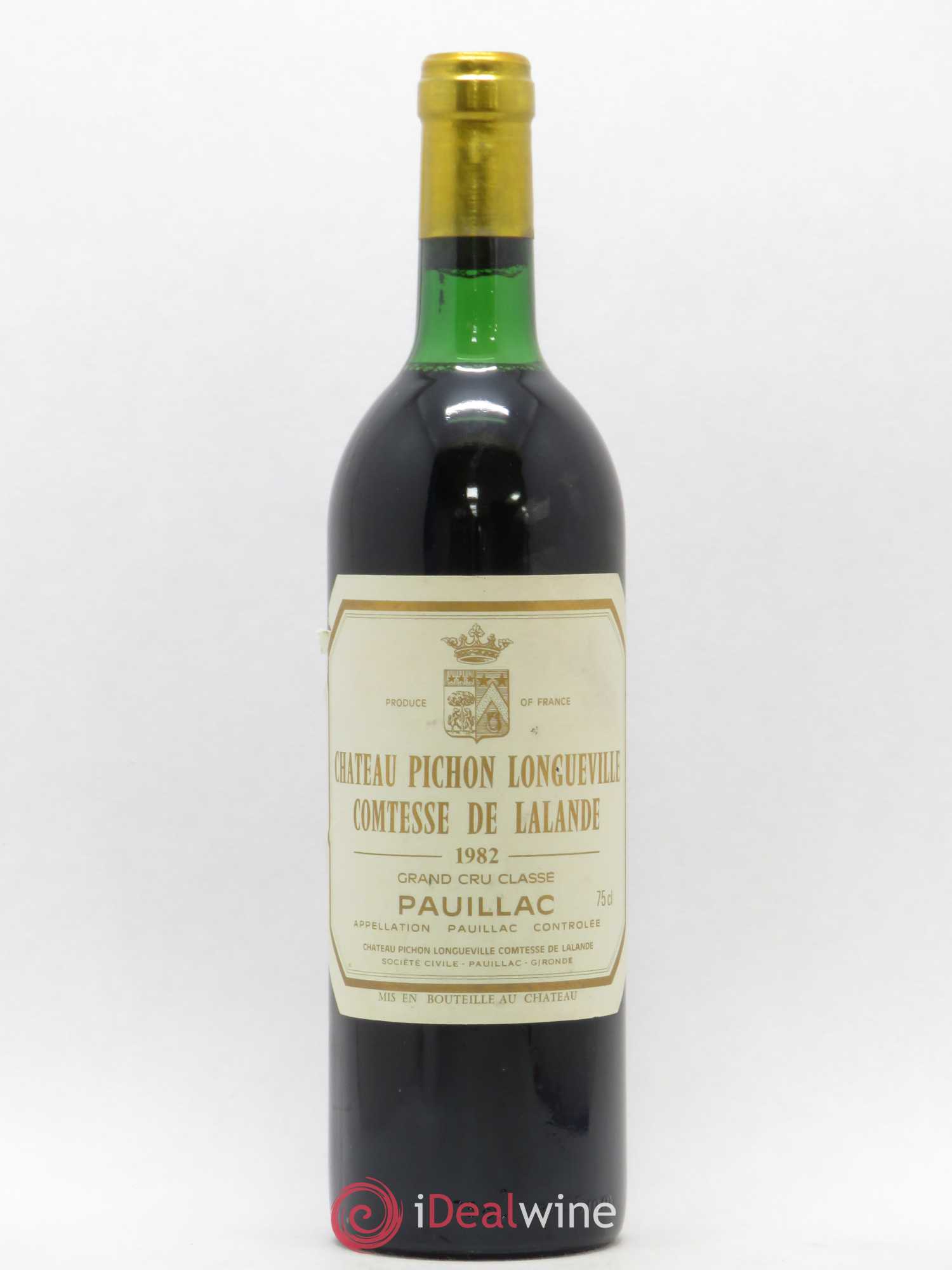 Château Pichon Longueville Comtesse de Lalande 2ème Grand Cru Classé 1982 - Lot de 1 bouteille - 0
