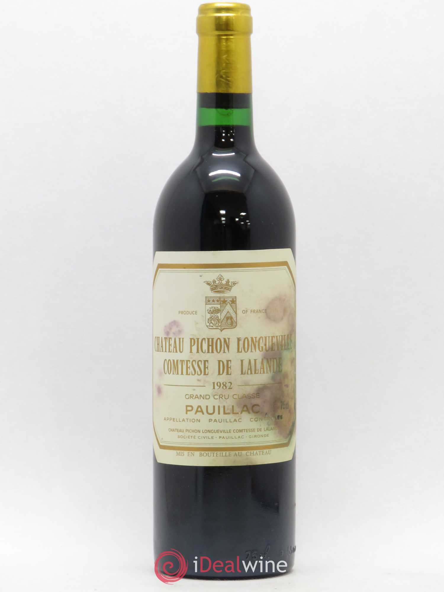 Château Pichon Longueville Comtesse de Lalande 2ème Grand Cru Classé 1982 - Lot de 1 bouteille - 0