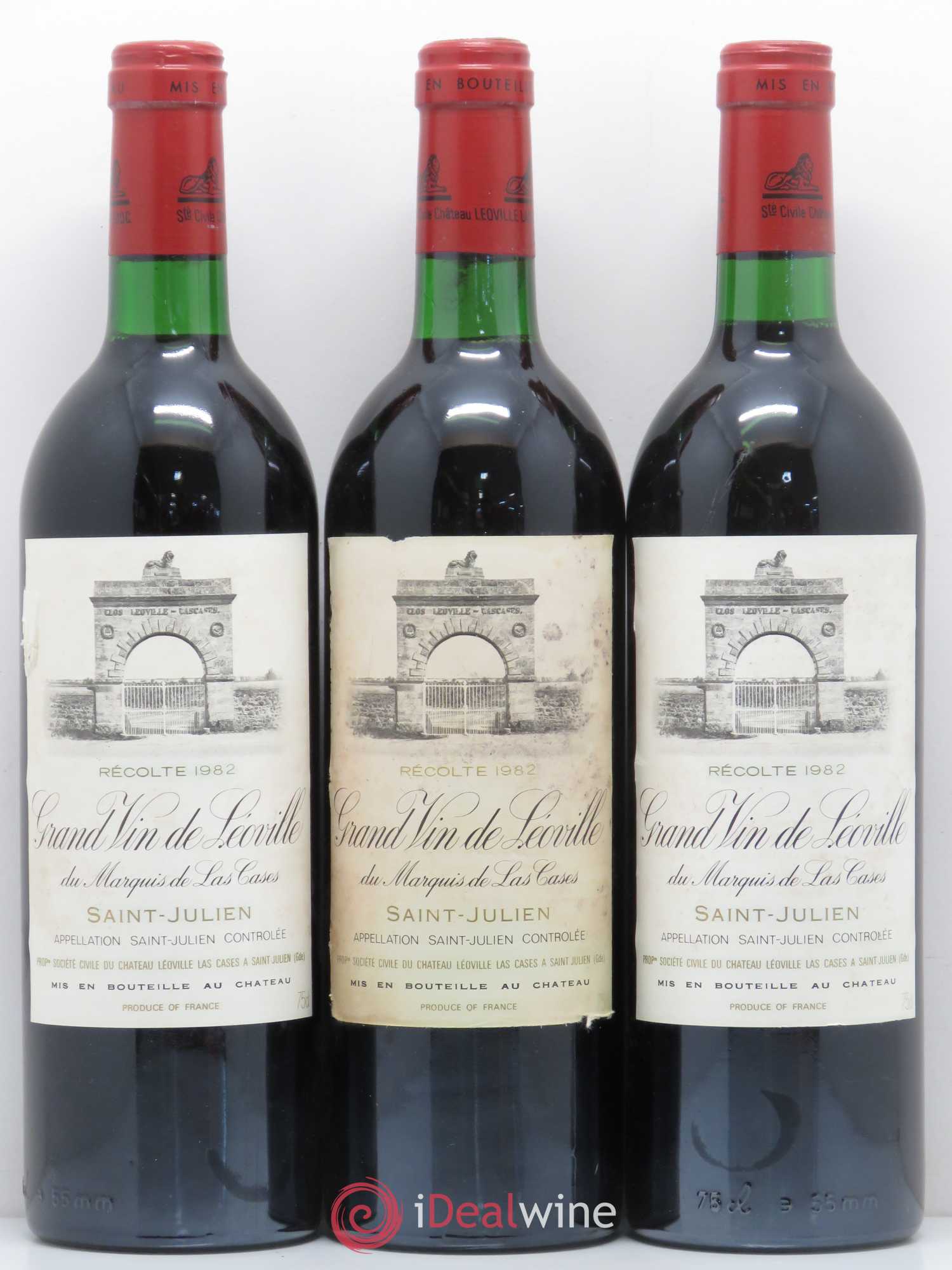 Château Léoville Las Cases 2ème Grand Cru Classé 1982 - Lot de 3 bouteilles - 0