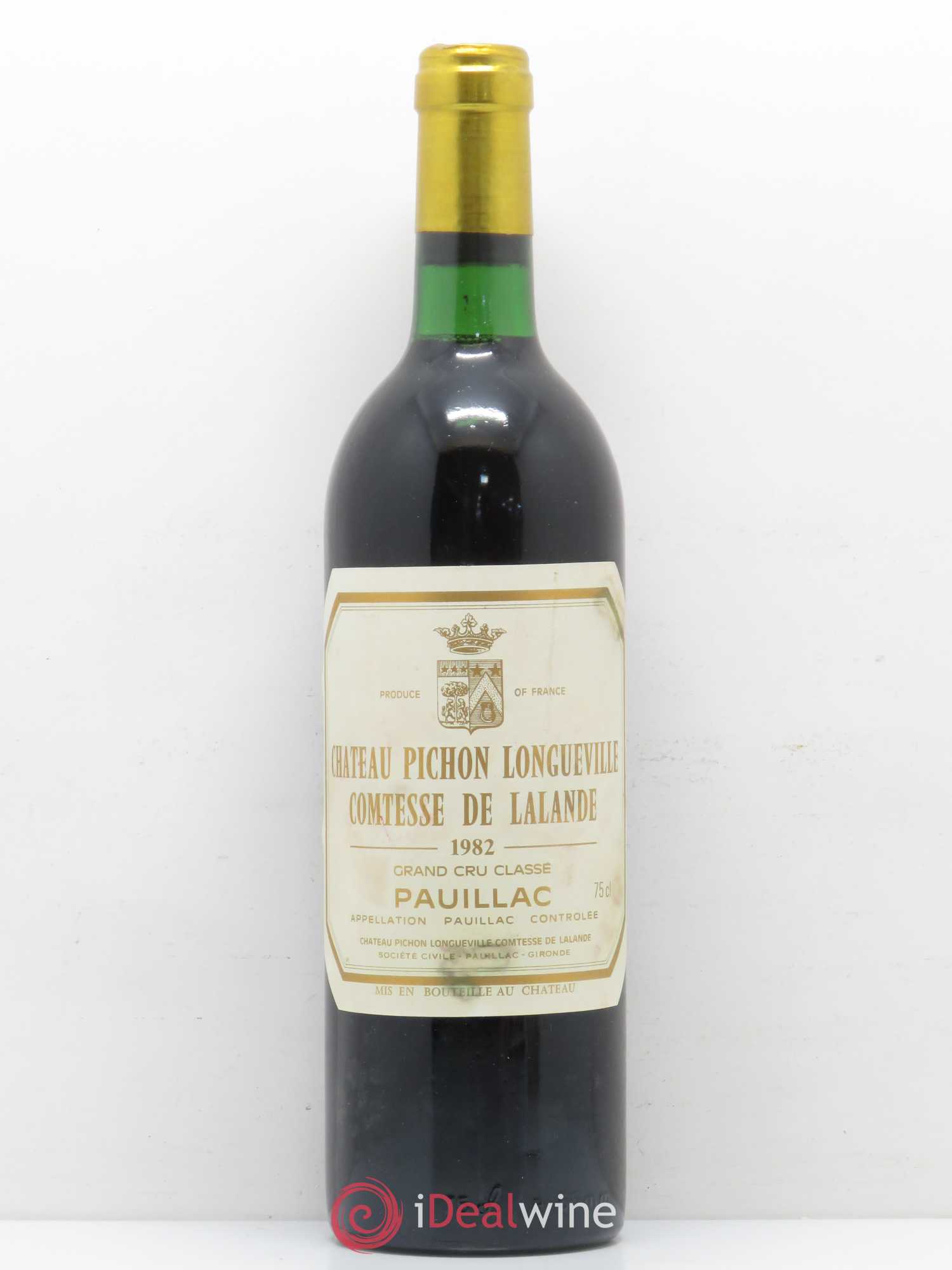Château Pichon Longueville Comtesse de Lalande 2ème Grand Cru Classé 1982 - Lot de 1 bouteille - 0
