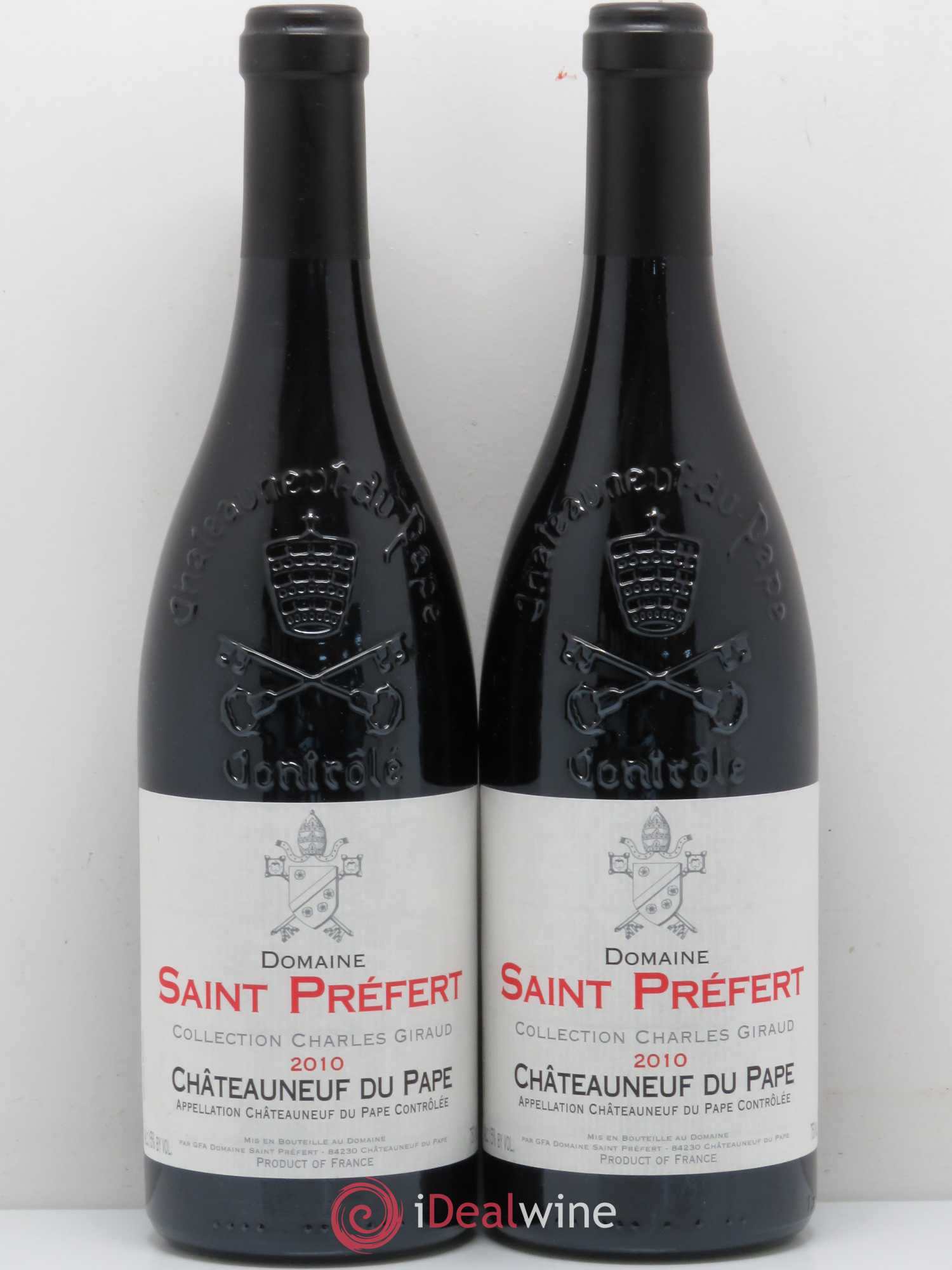 Châteauneuf-du-Pape Collection Charles Giraud Domaine Saint-Préfert 2010 - Lot de 2 bouteilles - 0