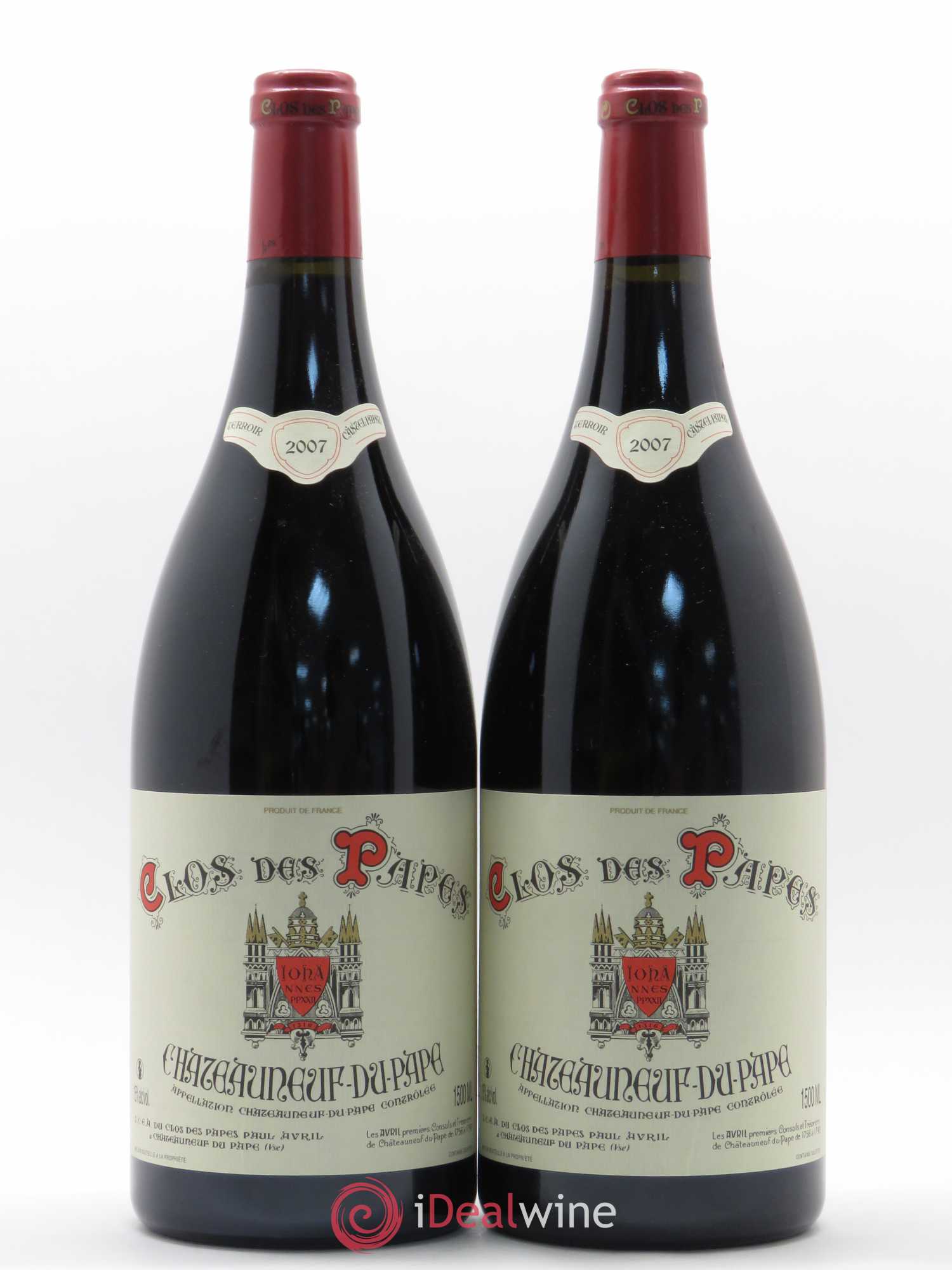 Châteauneuf-du-Pape Clos des Papes - Paul Avril 2007 - Lot de 2 magnums - 0