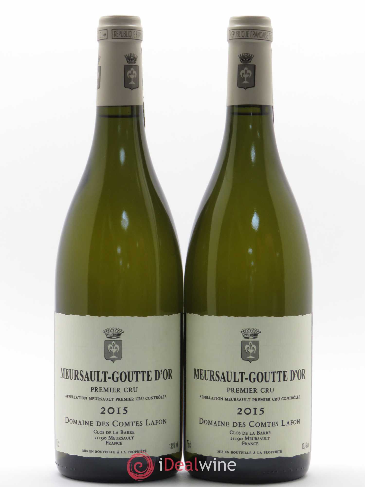 Meursault 1er Cru Goutte d'Or Comtes Lafon (Domaine des) 2015 - Lot de 2 bouteilles - 0