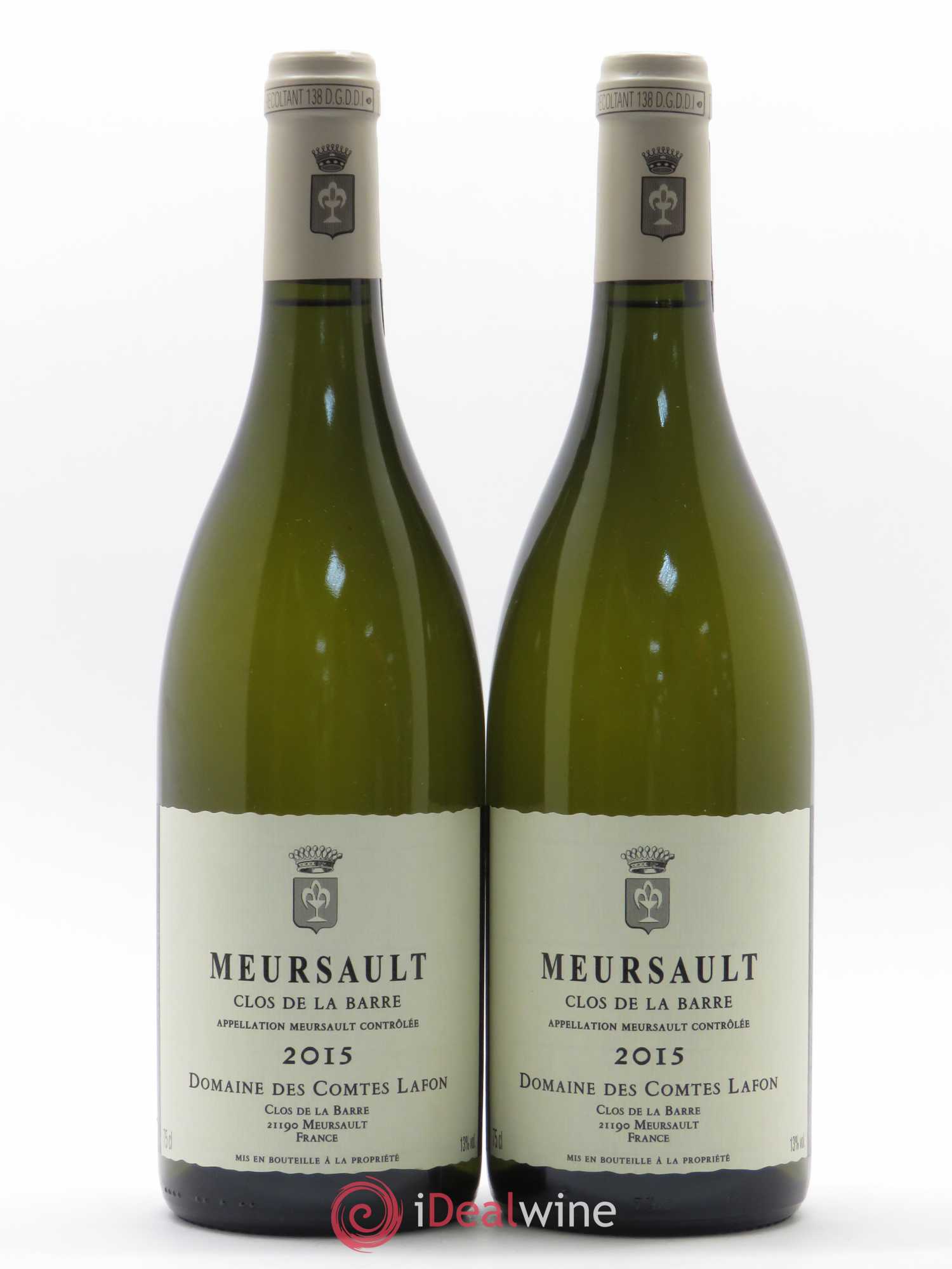 Meursault Clos de la Barre Comtes Lafon (Domaine des) 2015 - Lot de 2 bouteilles - 0