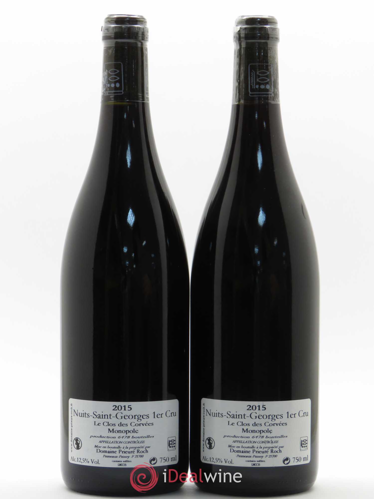 Nuits-Saint-Georges 1er Cru Le Clos des Corvées Prieuré Roch 2015 - Lot de 2 bouteilles - 1