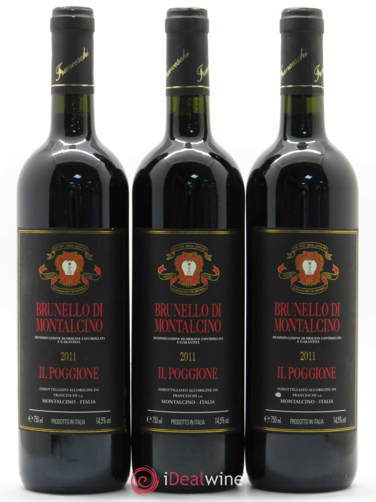 Brunello di Montalcino DOCG Il Poggione Lavinio Franceschi 2011 - Lot de 3 bouteilles - 0