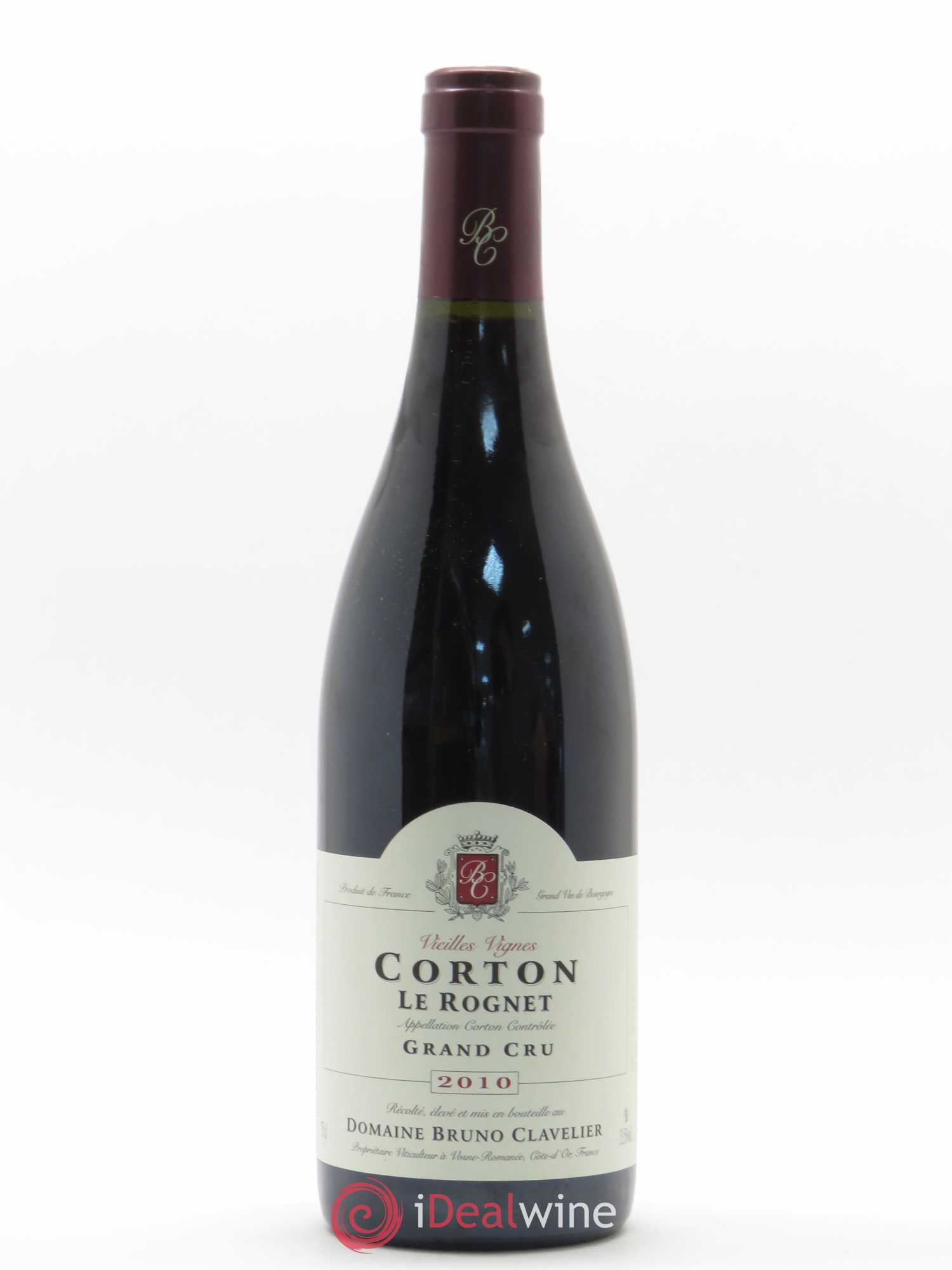 Corton Grand Cru Le Rognet Vieilles Vignes Domaine Bruno Clavelier 2010 - Posten von 1 Flasche - 0