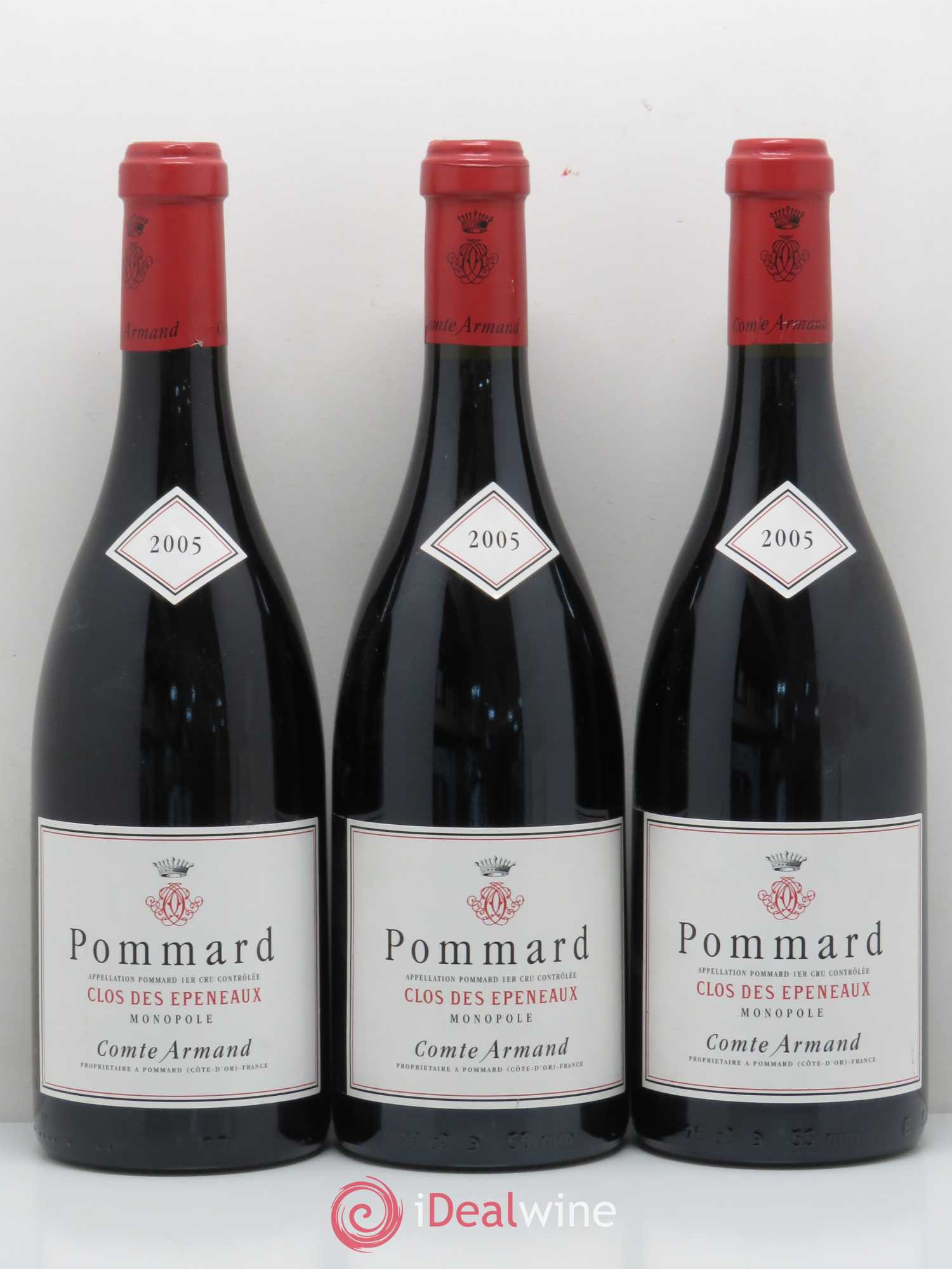 Pommard 1er Cru Clos des Epeneaux Comte Armand 2005 - Lot de 3 bouteilles - 0
