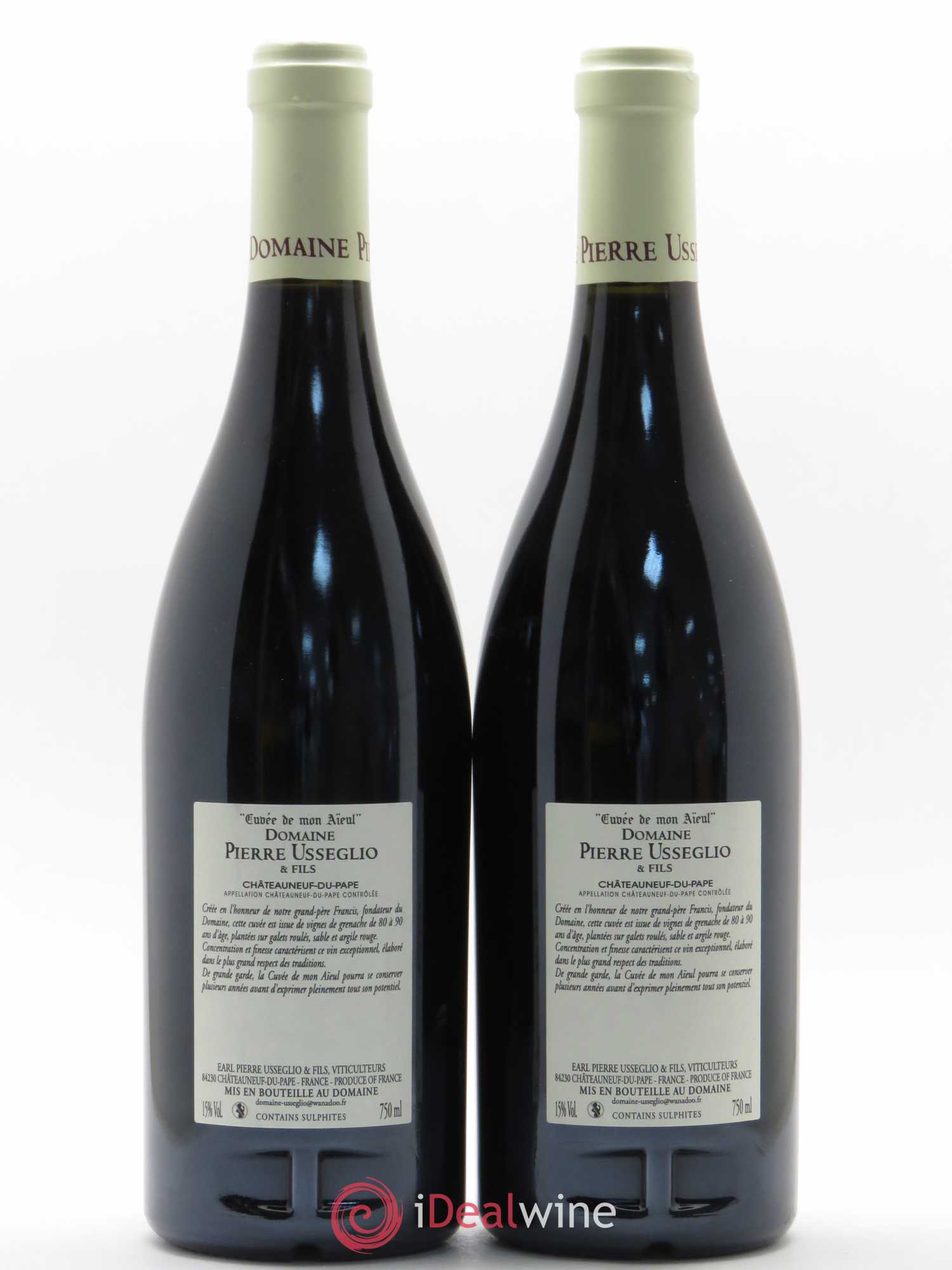 Châteauneuf-du-Pape Cuvée de mon Aïeul Pierre Usseglio & Fils 2007 - Lot de 2 bouteilles - 1