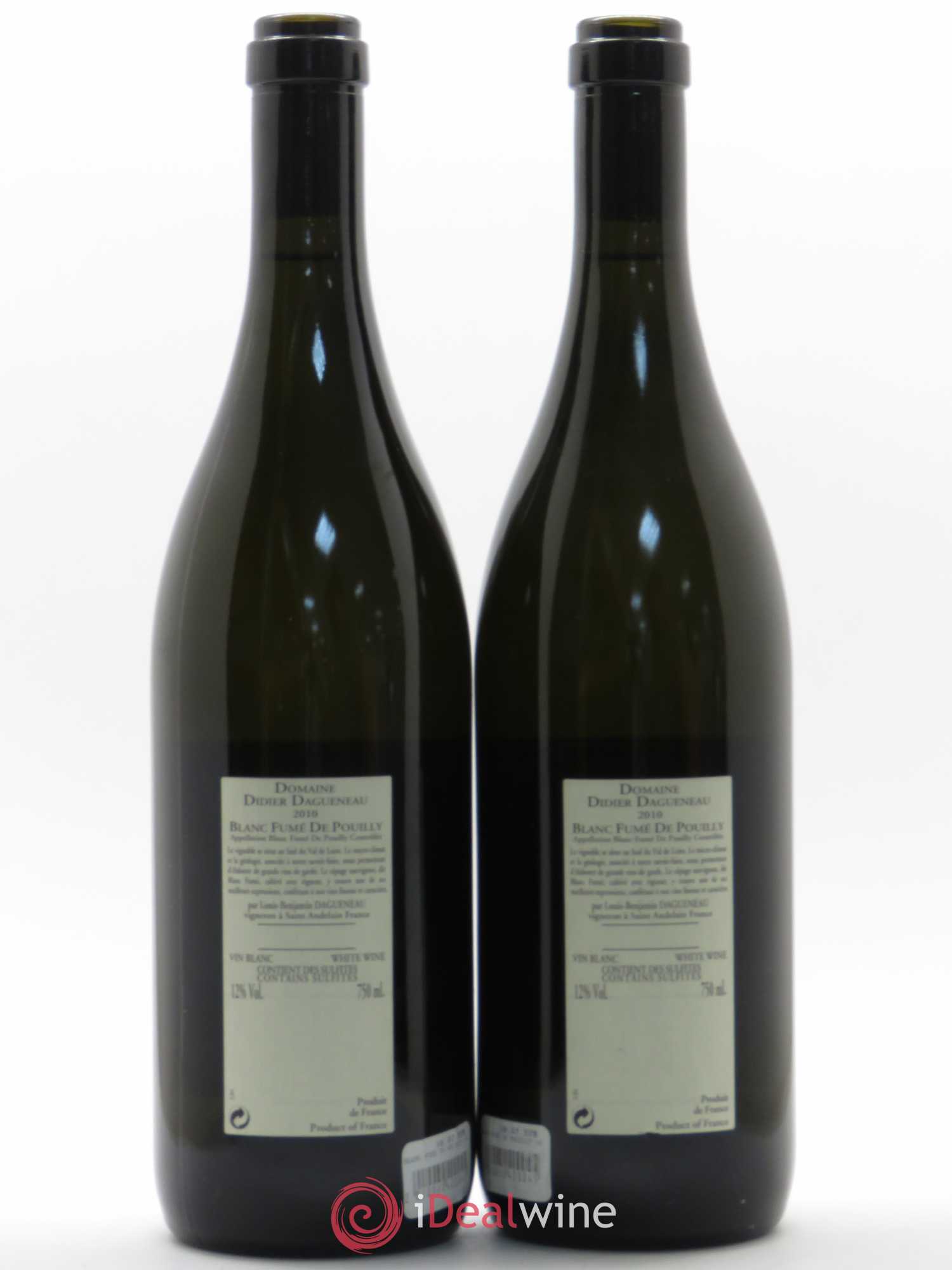 Pouilly-Fumé Blanc Fumé de Pouilly Dagueneau (Domaine Didier - Louis-Benjamin) 2010 - Lot de 2 bouteilles - 1