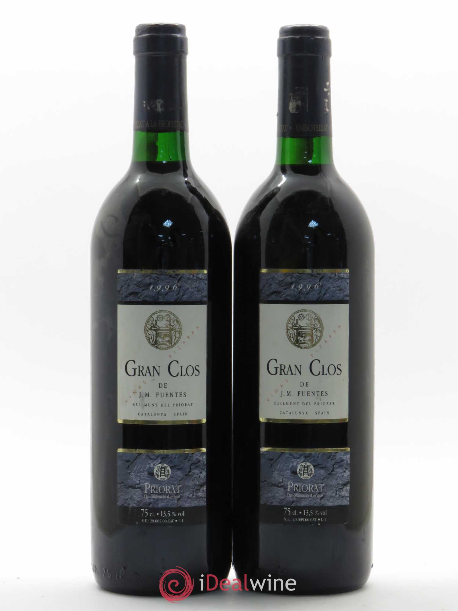 Priorat DOCA Gran Clos de JM Fuentes 1996 - Lot of 2 bottles - 0