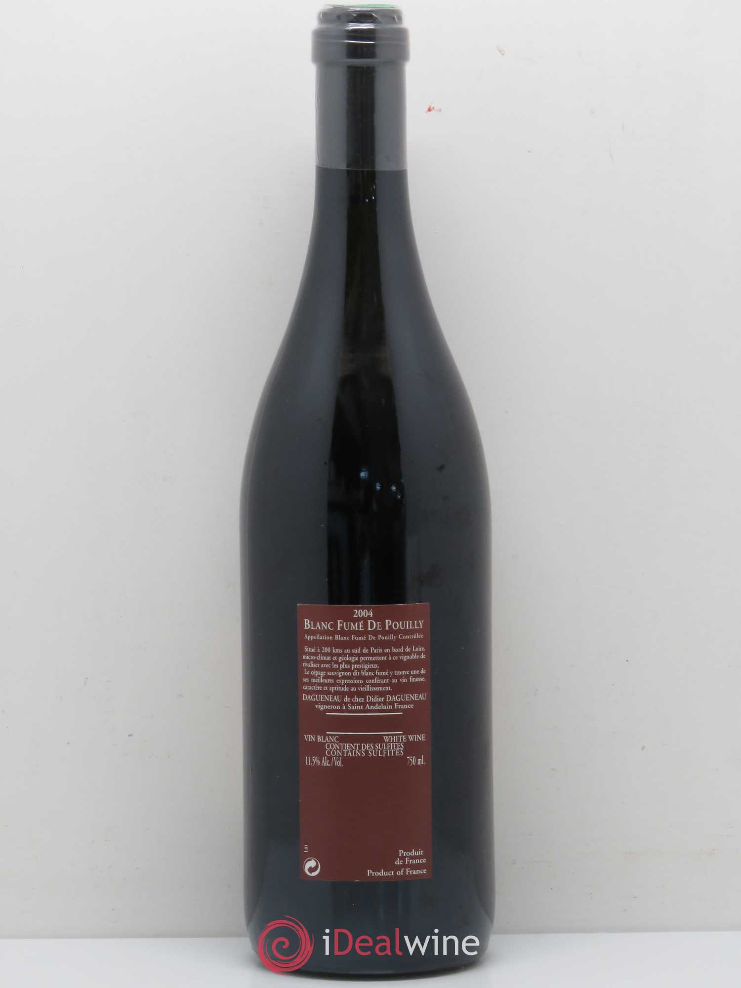 Vin de France (anciennement Pouilly-Fumé) Pur Sang Dagueneau (Domaine Didier - Louis-Benjamin) 2004 - Lot de 1 bouteille - 1