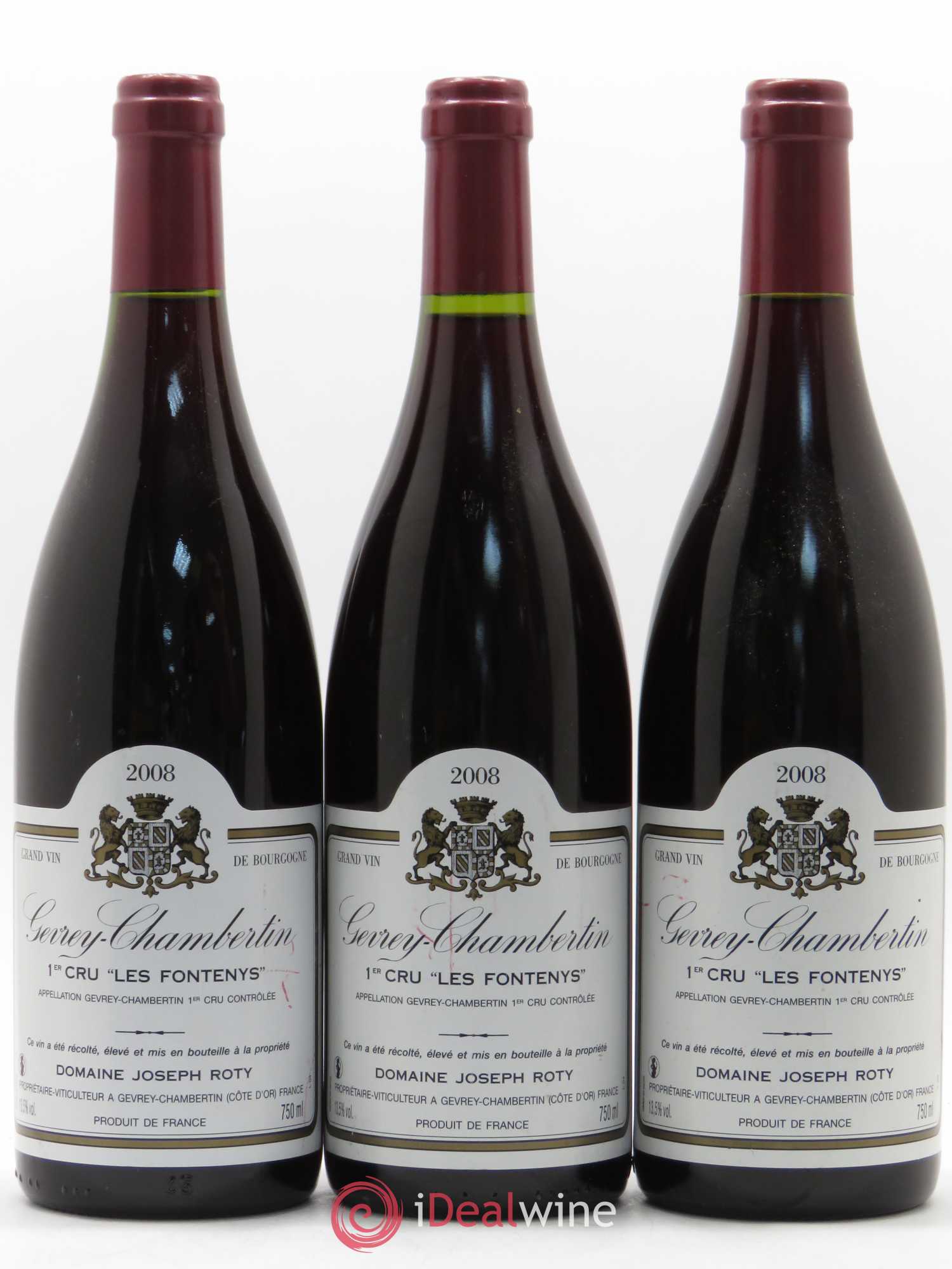 Gevrey-Chambertin 1er Cru Les Fontenys Joseph Roty (Domaine) 2008 - Lot de 3 bouteilles - 0