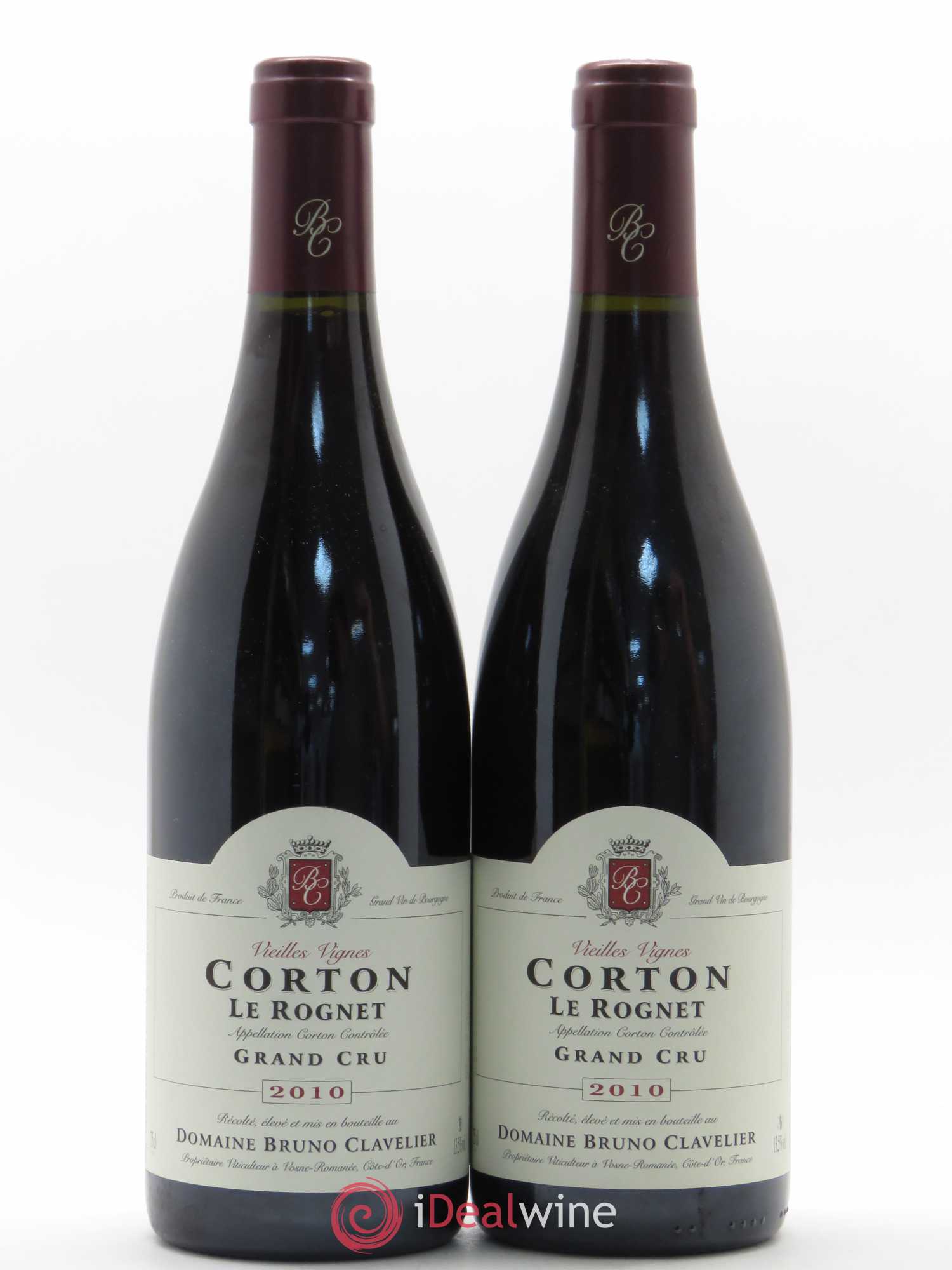 Corton Grand Cru Le Rognet Vieilles Vignes Domaine Bruno Clavelier 2010 - Posten von 2 Flaschen - 0