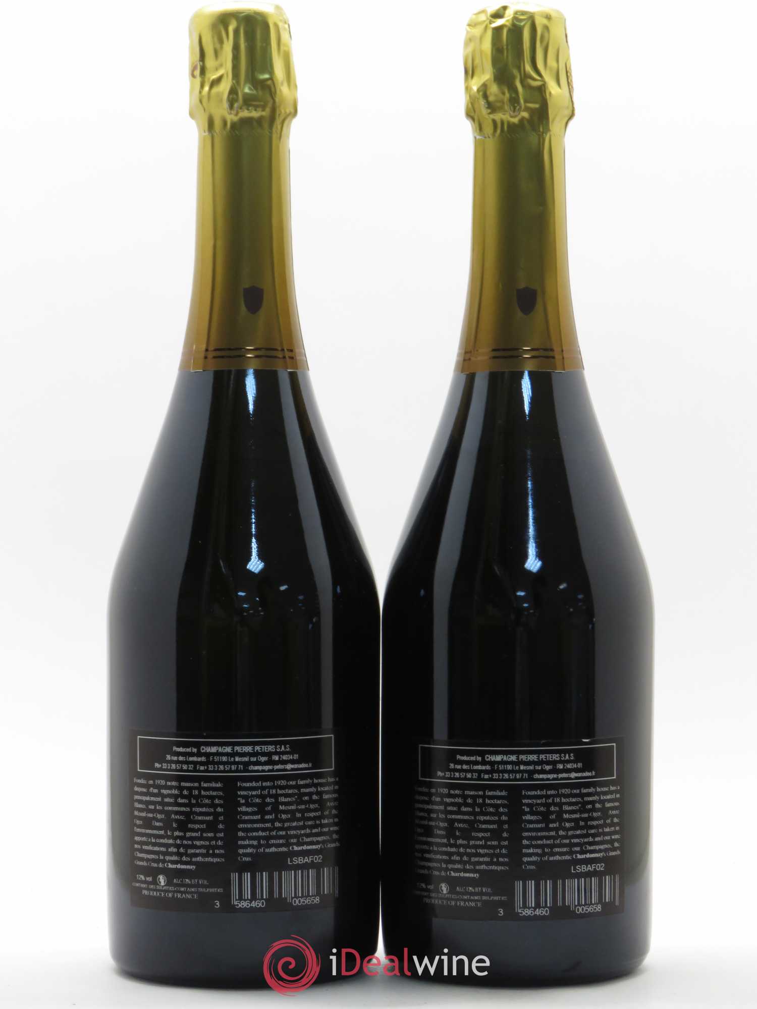 Cuvée Spéciale les Chétillons Blanc de Blancs Brut Pierre Péters 2005 - Lot de 2 bouteilles - 1