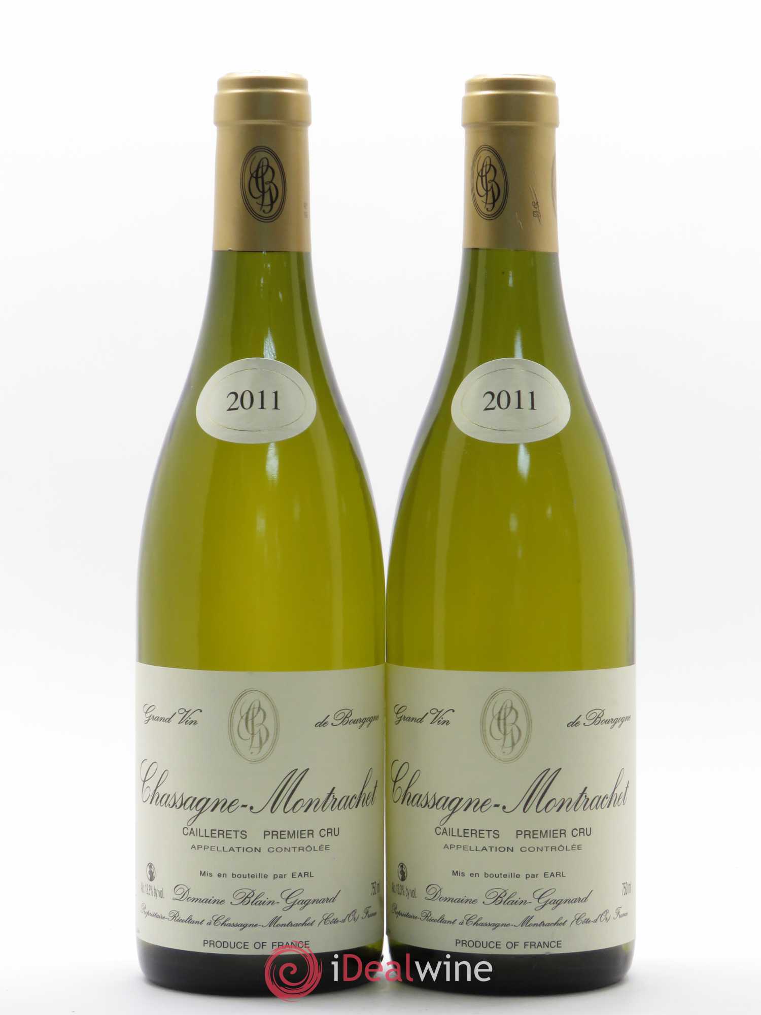 Chassagne-Montrachet 1er Cru Caillerets Blain Gagnard 2011 - Posten von 2 Flaschen - 0