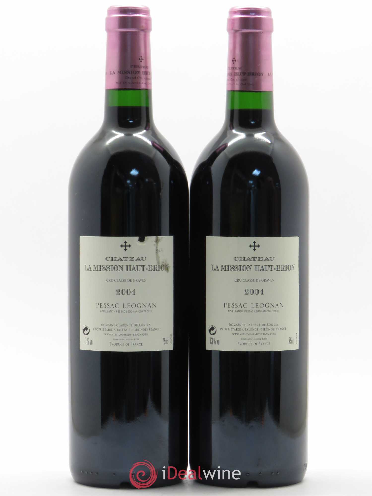 Château la Mission Haut-Brion Cru Classé de Graves 2004 - Lot de 2 bouteilles - 1