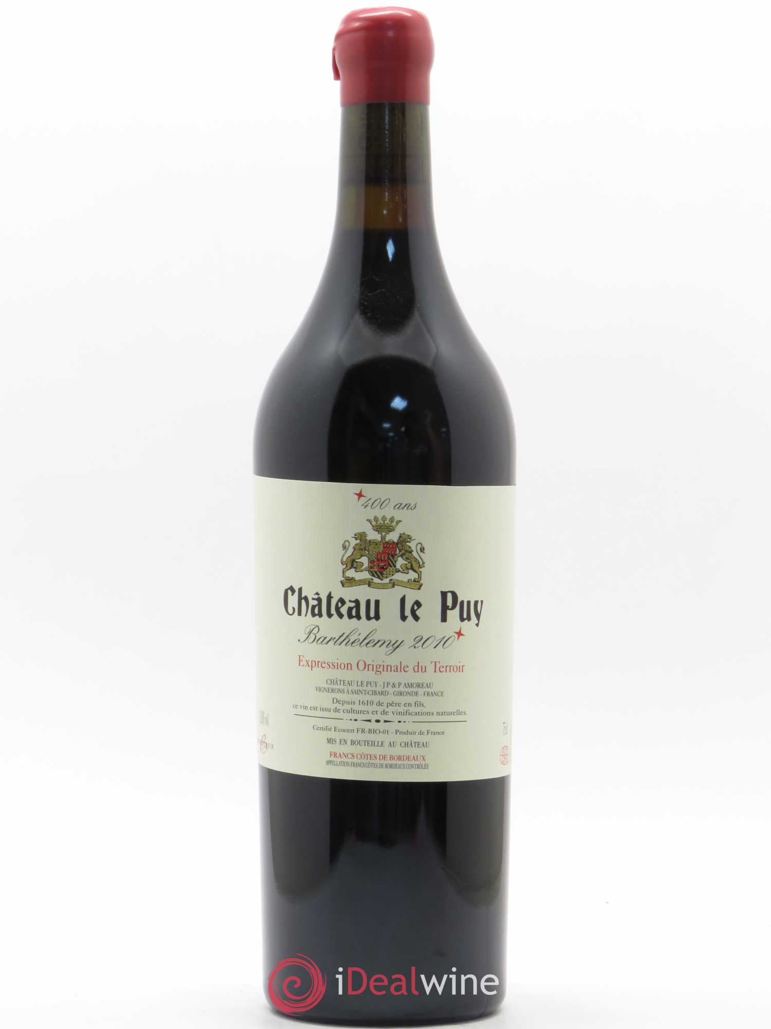 Le Puy - Cuvée Barthélemy 2010 - Lot de 1 bouteille - 0